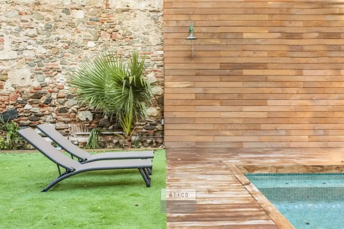 Terrasse von Loft zur Miete in Barcelona mit Klimaanlage, Heizung und Privatgarten