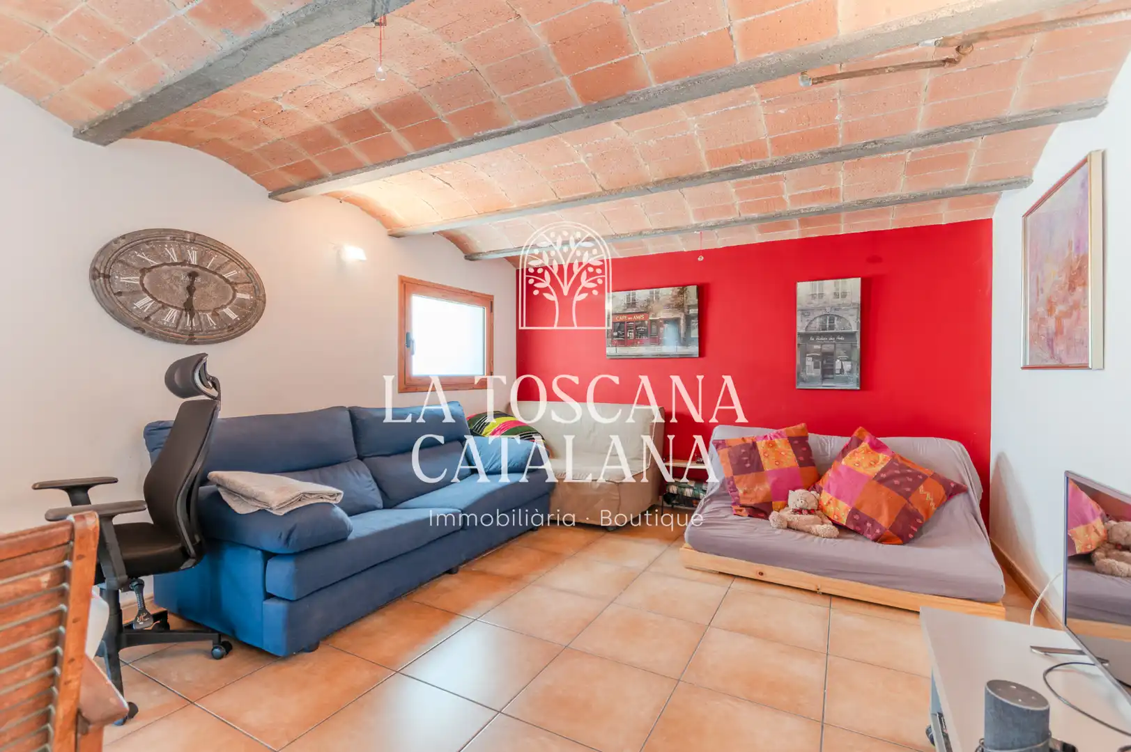 Sala de estar de Casa o chalet en venta en Caldes de Malavella con Calefacción, Jardín privado y Parquet