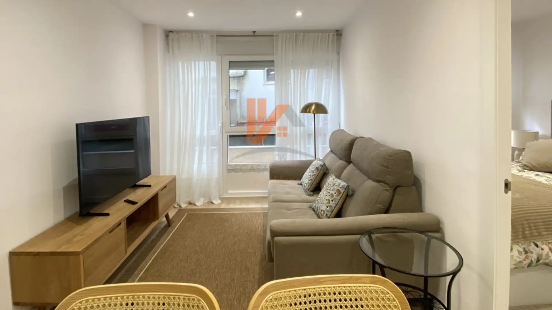 Sala de estar de Apartamento de alquiler en Santiago de Compostela  con Amueblado, Lavadora y Balcón