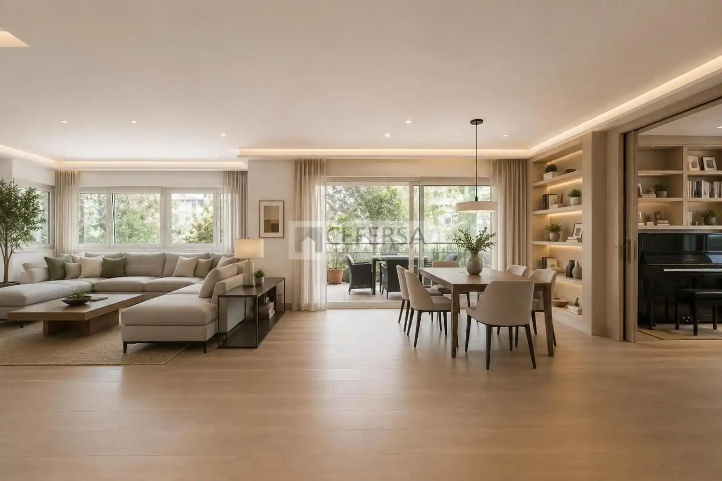 Sala de estar de Piso en venta en Barcelona con Aire acondicionado, Calefacción y Parquet
