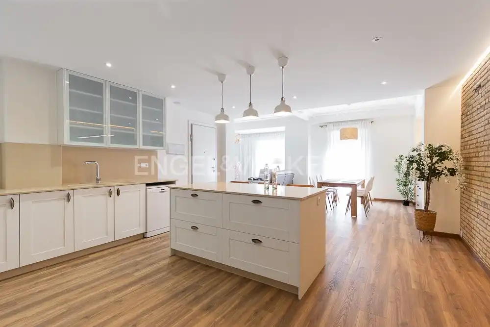 Cocina de Piso de alquiler en Valencia con Aire acondicionado, Calefacción y Parquet