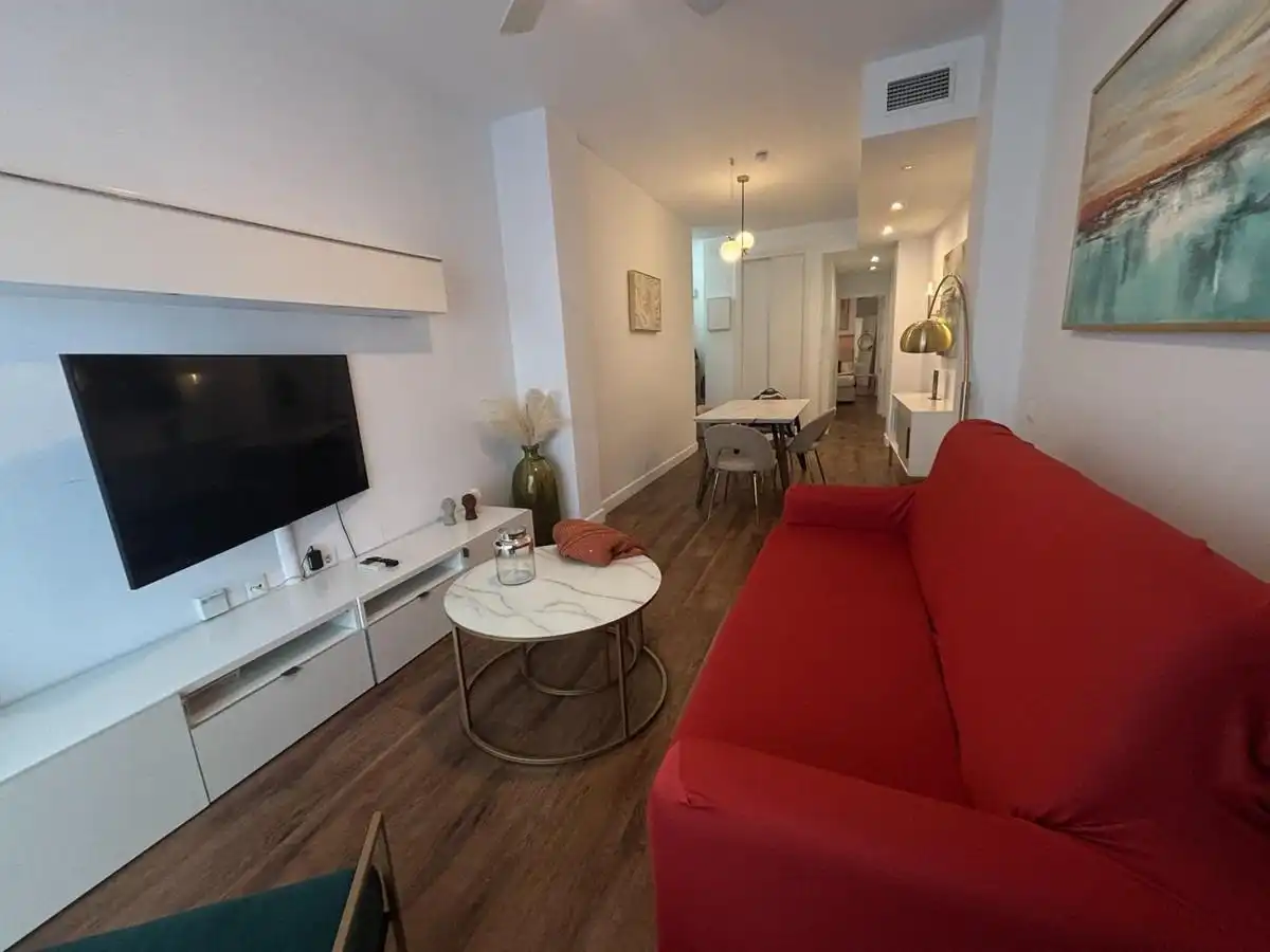 Sala d'estar de Apartament en venda en Málaga amb Aire condicionat, Parquet i Traster