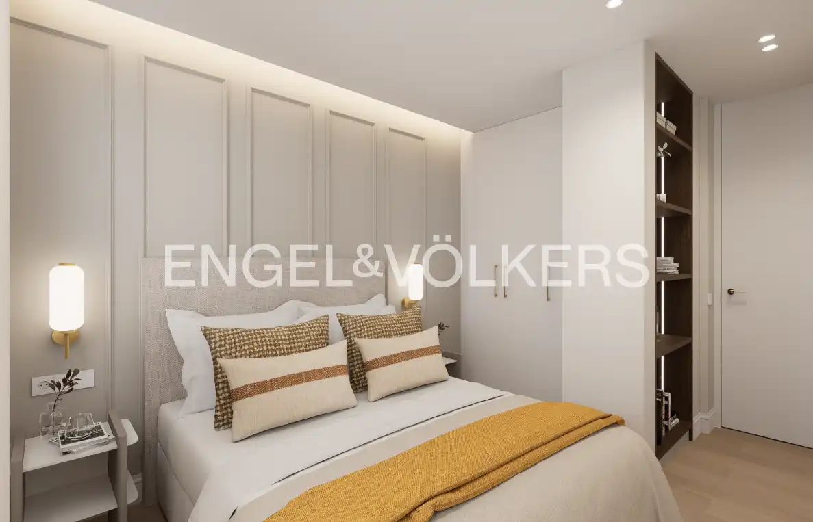 Schlafzimmer von Wohnung zum Verkauf in Madrid mit Klimaanlage, Heizung und Parkett
