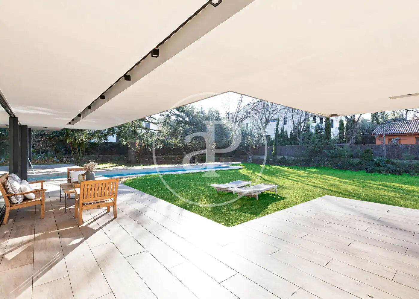 Garden of Houses for sale in Sant Cugat del Vallès  with Air Conditioner, Heating and Private garden