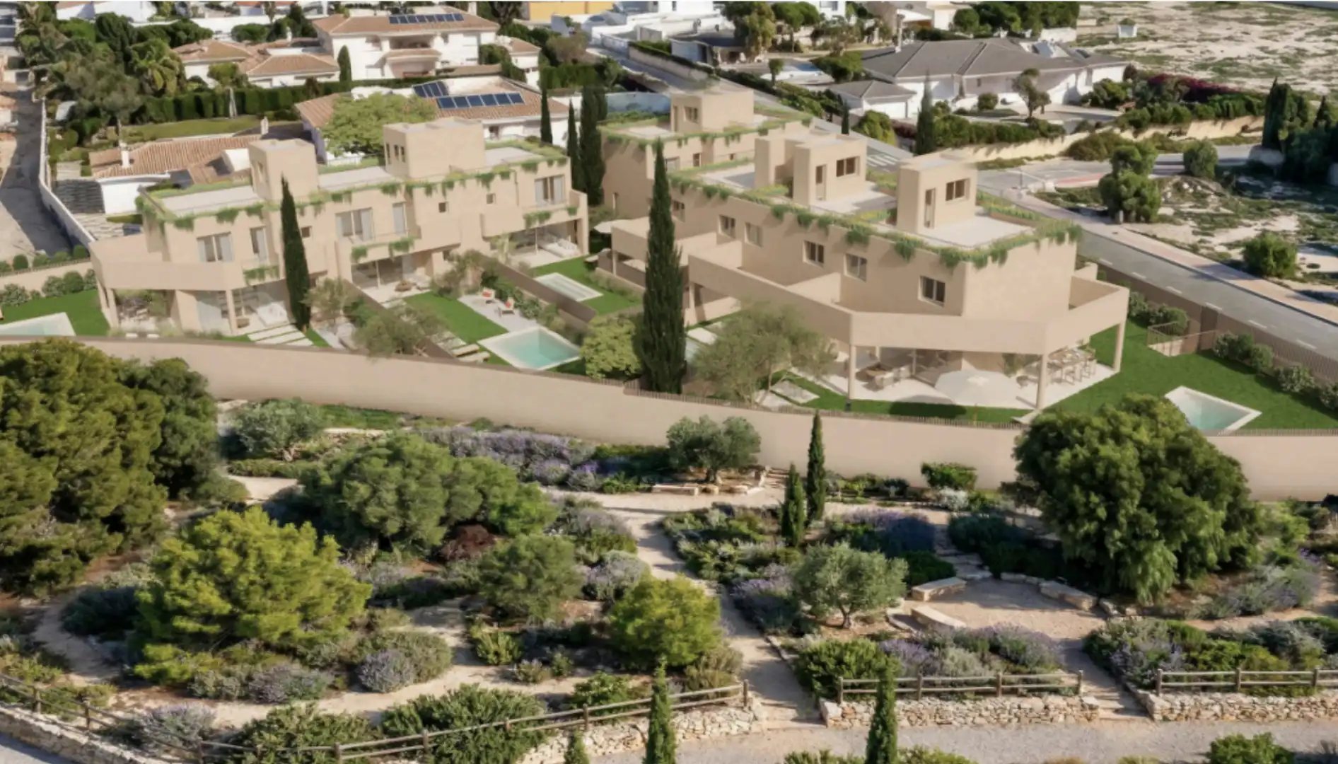 Jardín de Casa adosada en venta en Alicante / Alacant con Aire acondicionado, Calefacción y Jardín privado