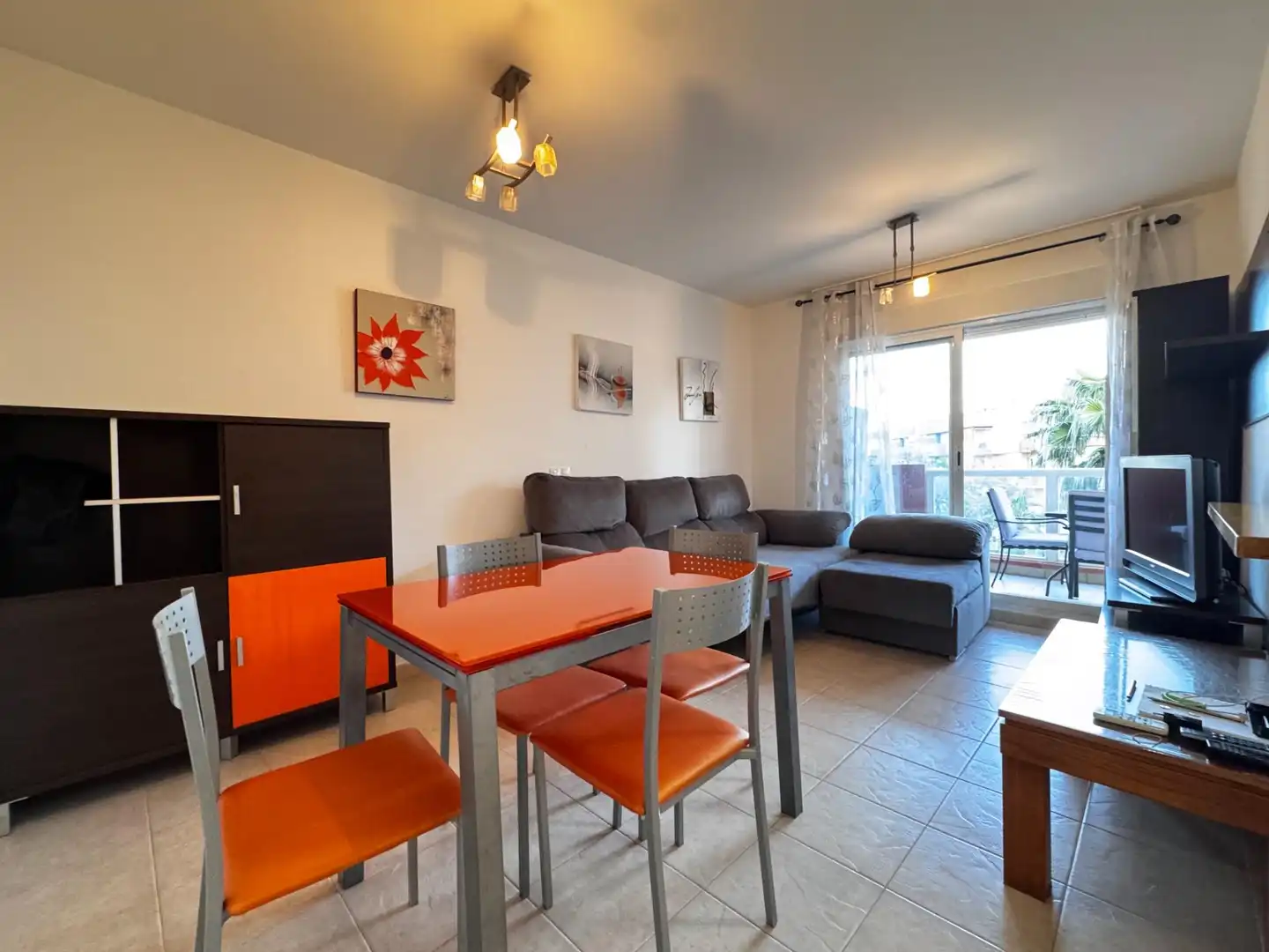 Living room of Flat for rent in El Ejido  with Private garden, Terrace and Furnished