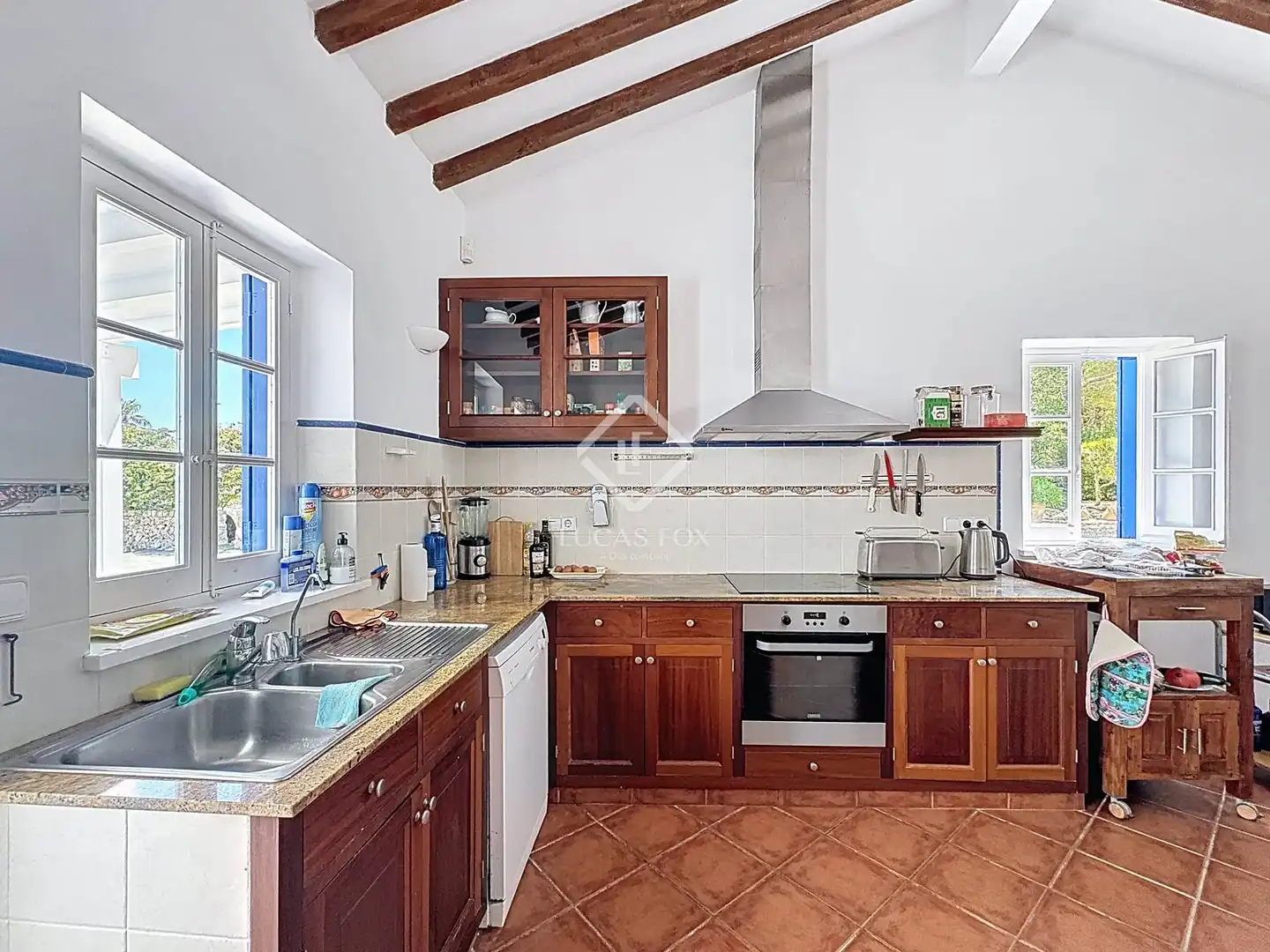 Cocina de Finca rústica en venta en Es Castell con Aire acondicionado, Calefacción y Jardín privado