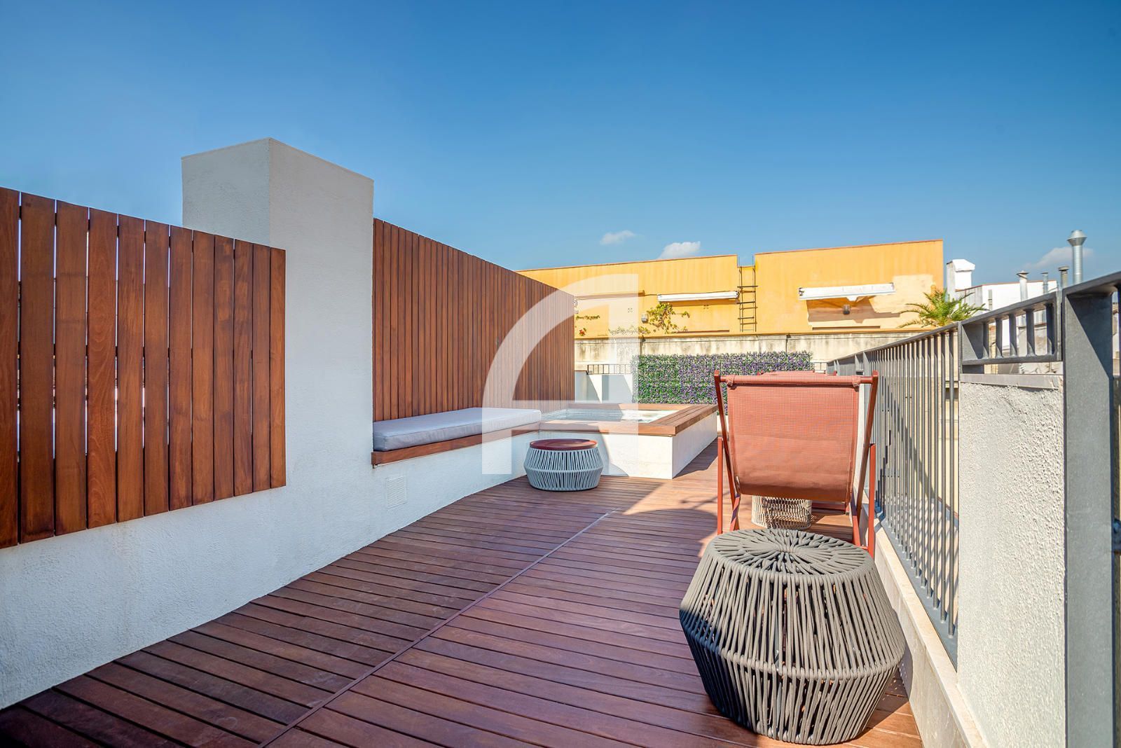 Terrace of Flat to rent in  Barcelona Capital  with Air Conditioner, Heating and Parquet flooring