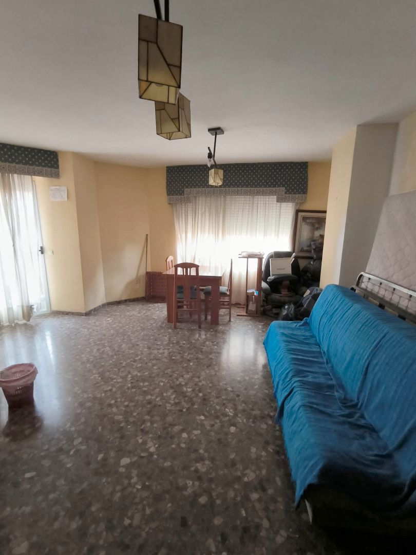 Living room of Flat for sale in Burriana / Borriana  with Air Conditioner, Terrace and Furnished