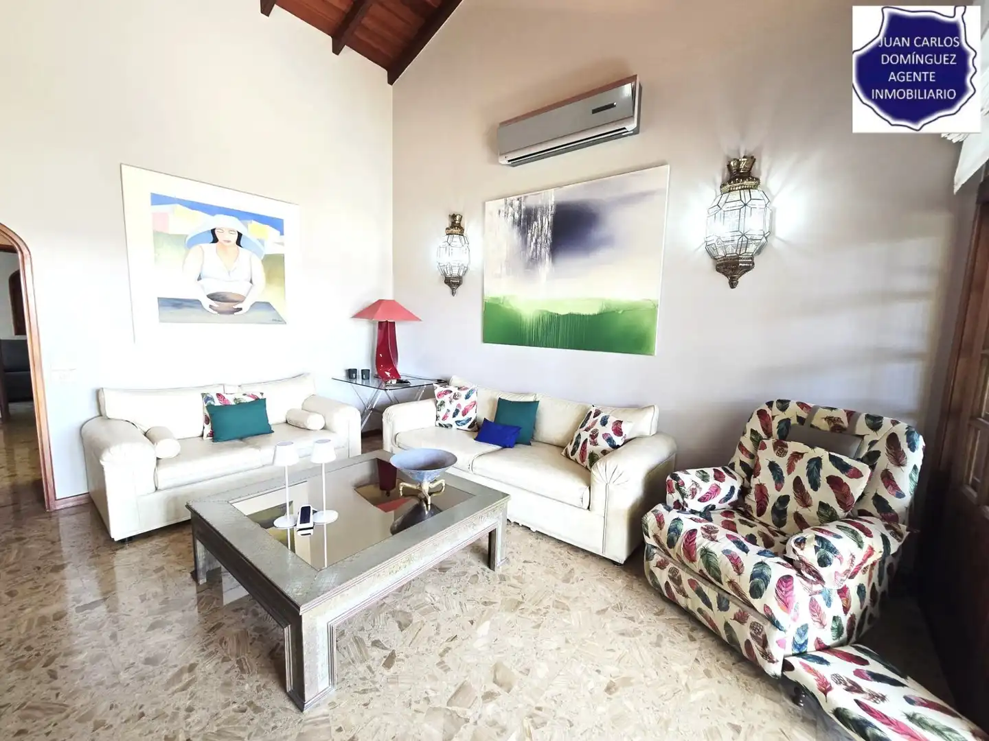 Sala de estar de Casa o chalet de alquiler en San Bartolomé de Tirajana con Aire acondicionado, Jardín privado y Terraza