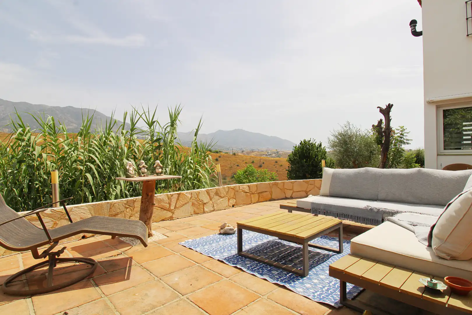 Terraza de Finca rústica en venta en Mijas con Aire acondicionado, Calefacción y Jardín privado