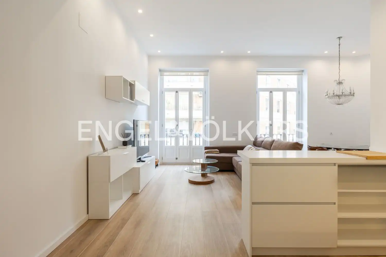 Living room of Flat for rent in Valencia  with Air Conditioner, Heating and Furnished