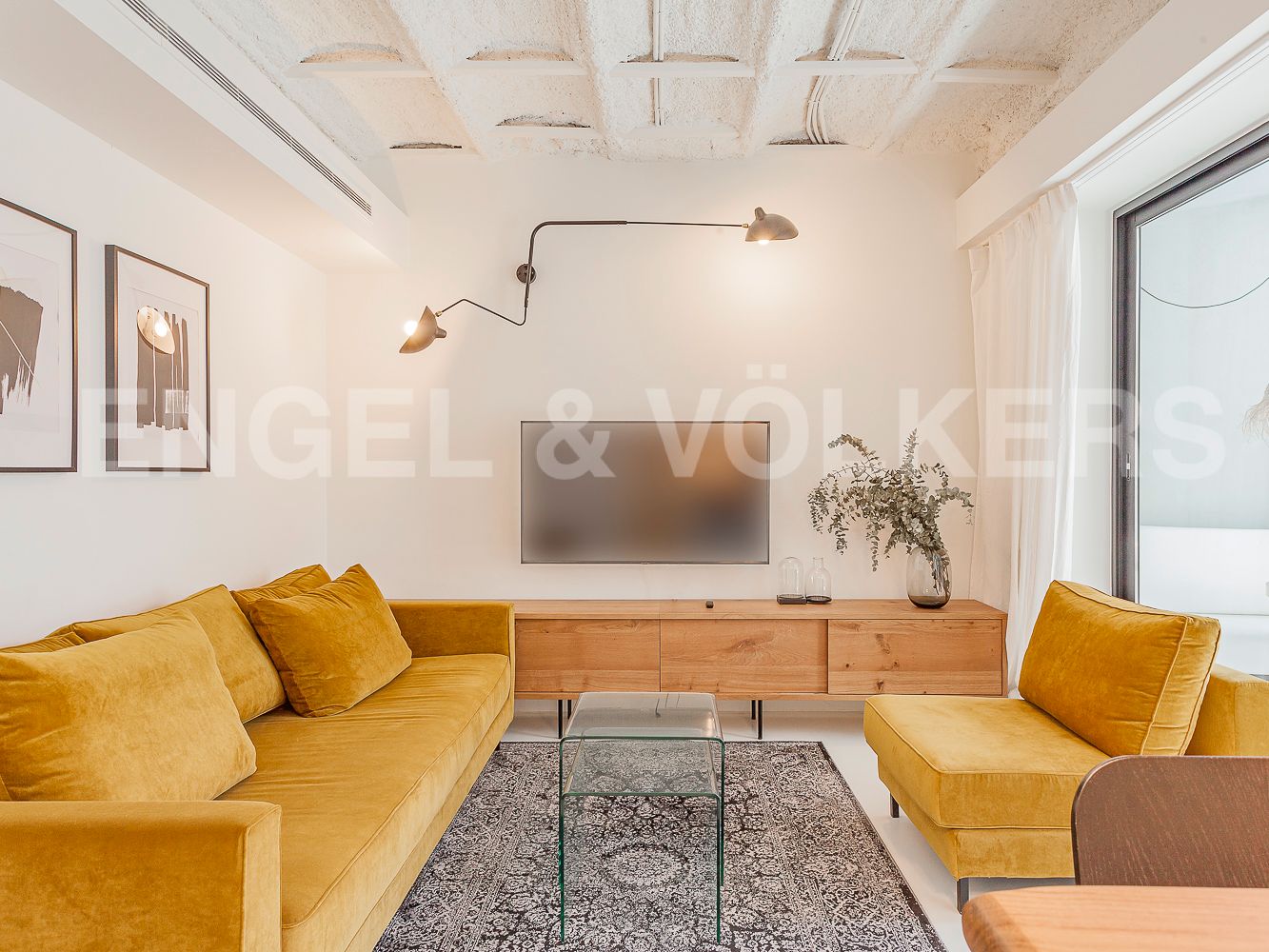 Sala d'estar de Apartament en venda en  Barcelona Capital amb Aire condicionat, Calefacció i Terrassa