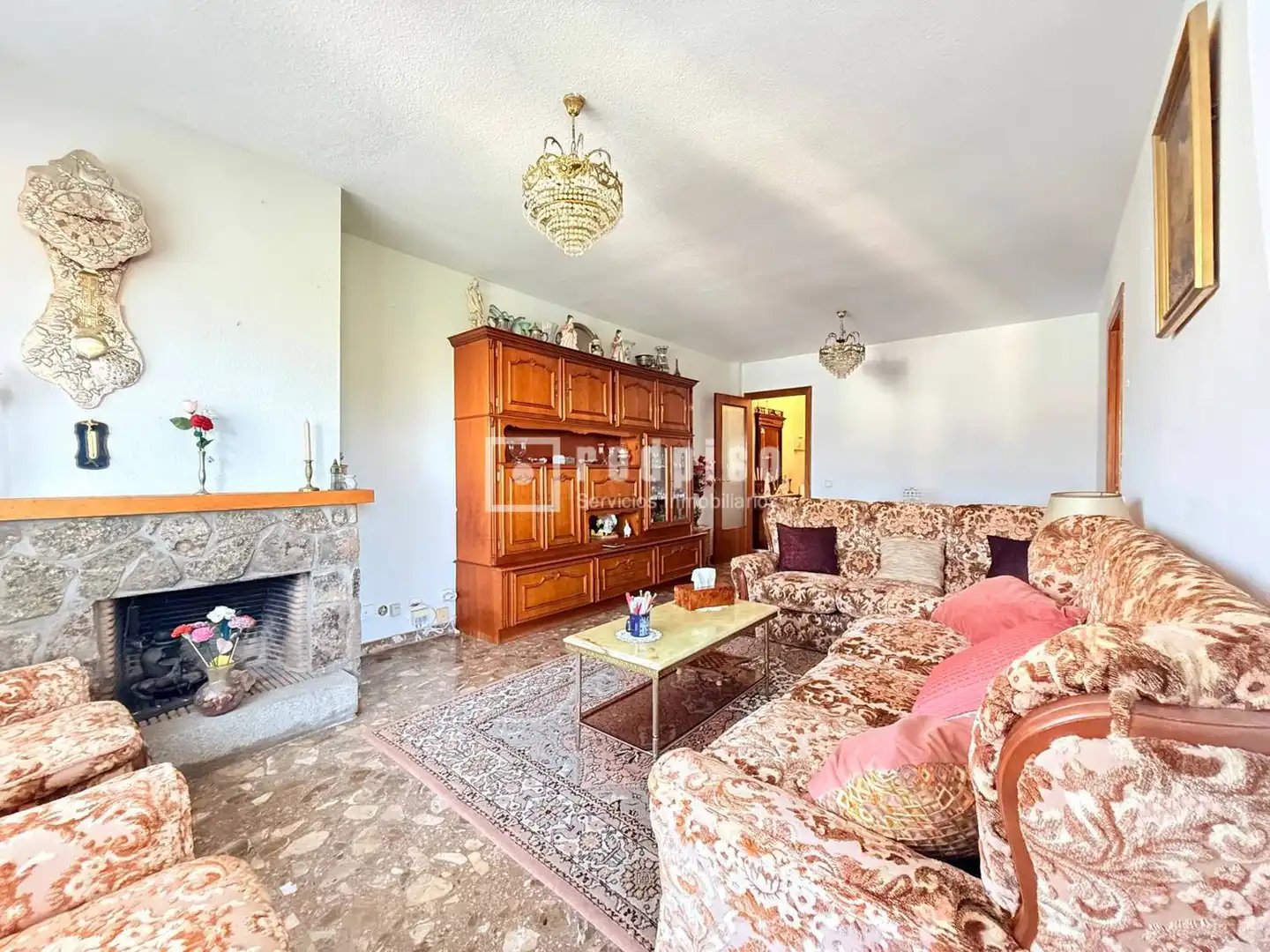 Sala de estar de Piso en venta en Collado Villalba con Calefacción, Jardín privado y Terraza