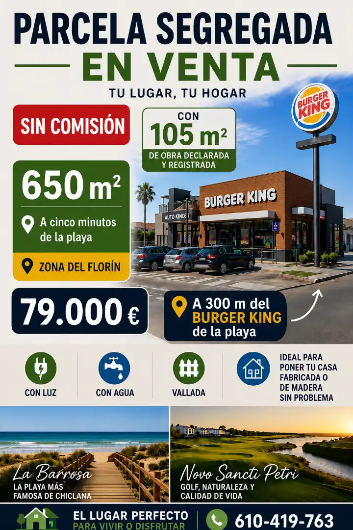 Wohnbaugrundstück zum Verkauf in Carretera de la Barrosa 3, imagen 2