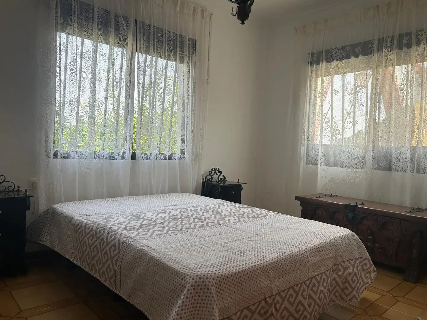 Dormitori de Casa o xalet de lloguer en Alborache amb Aire condicionat, Jardí privat i Terrassa