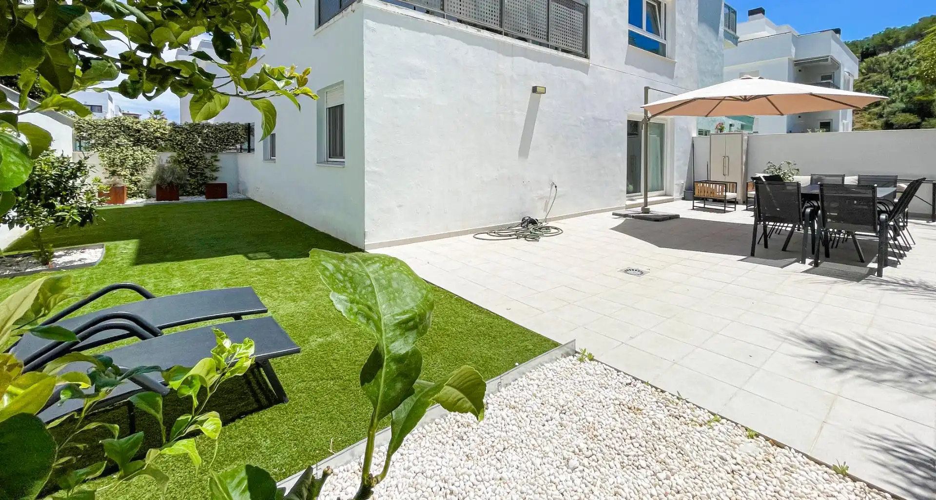 Terraza de Planta baja en venta en Mijas con Aire acondicionado, Jardín privado y Terraza