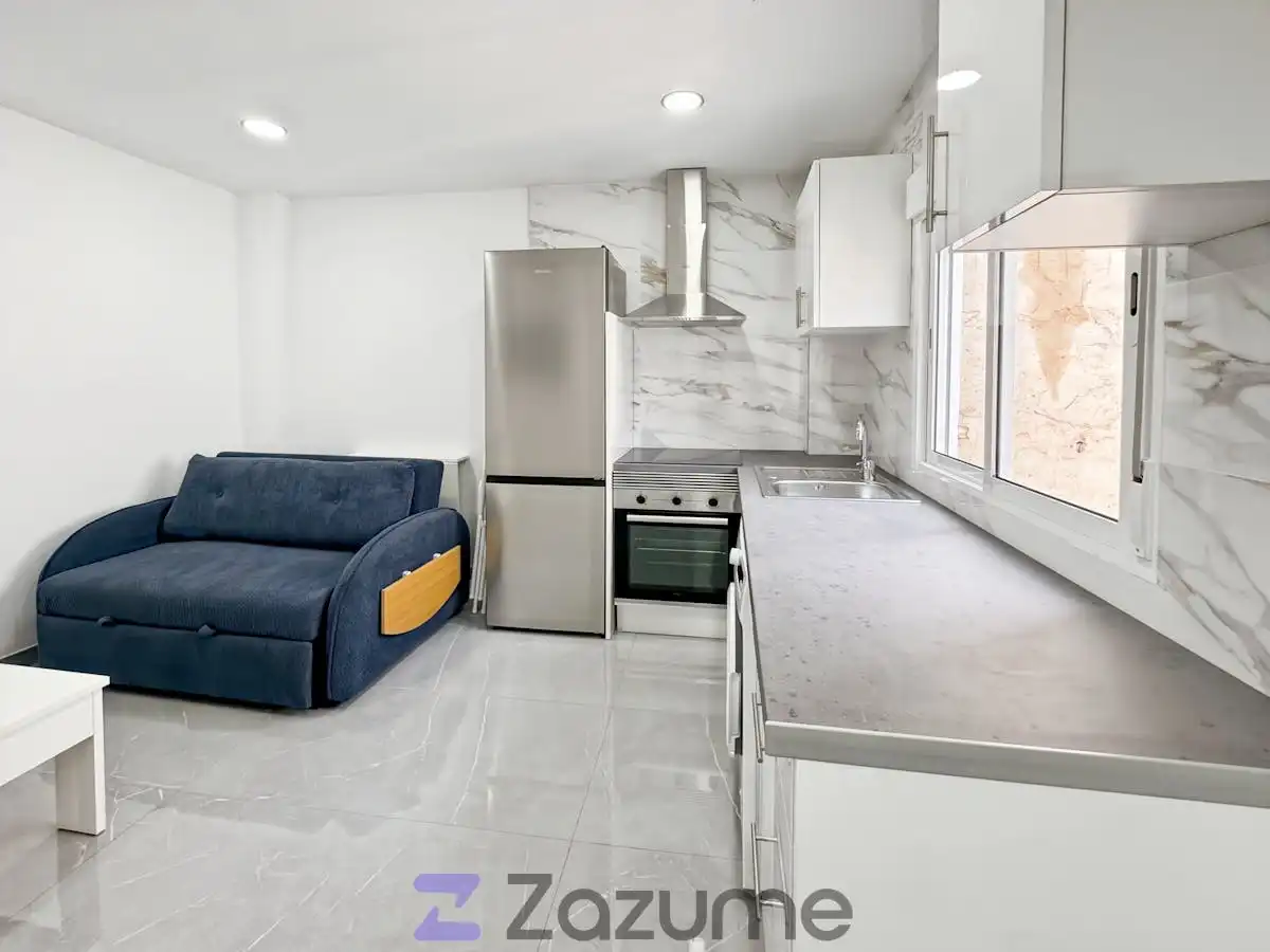 Küche von Wohnung zur Miete in Alicante / Alacant mit Klimaanlage, Möbliert und Waschmaschine