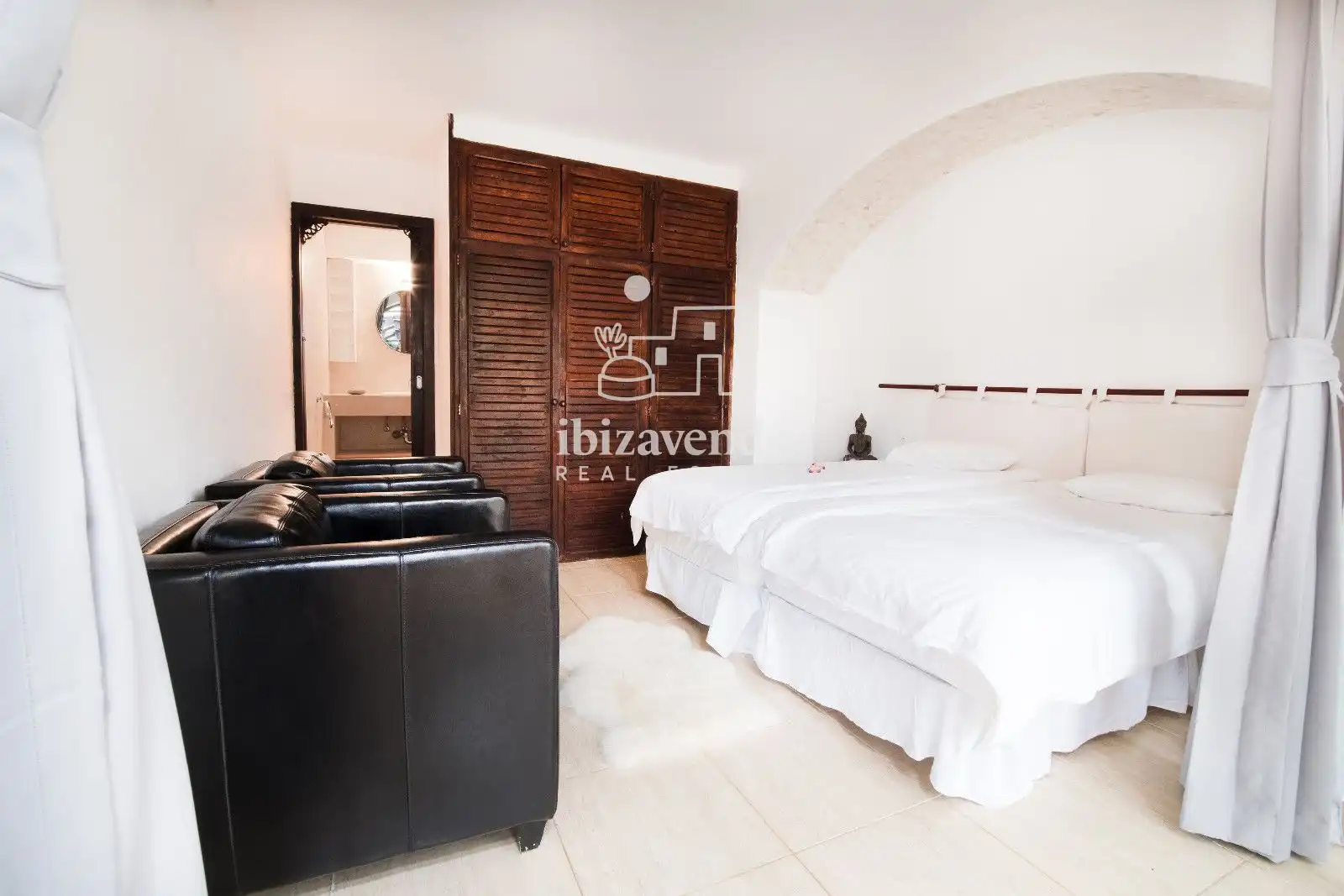 Bedroom of Houses for sale in Santa Eulària des Riu  with Air Conditioner, Private garden and Terrace