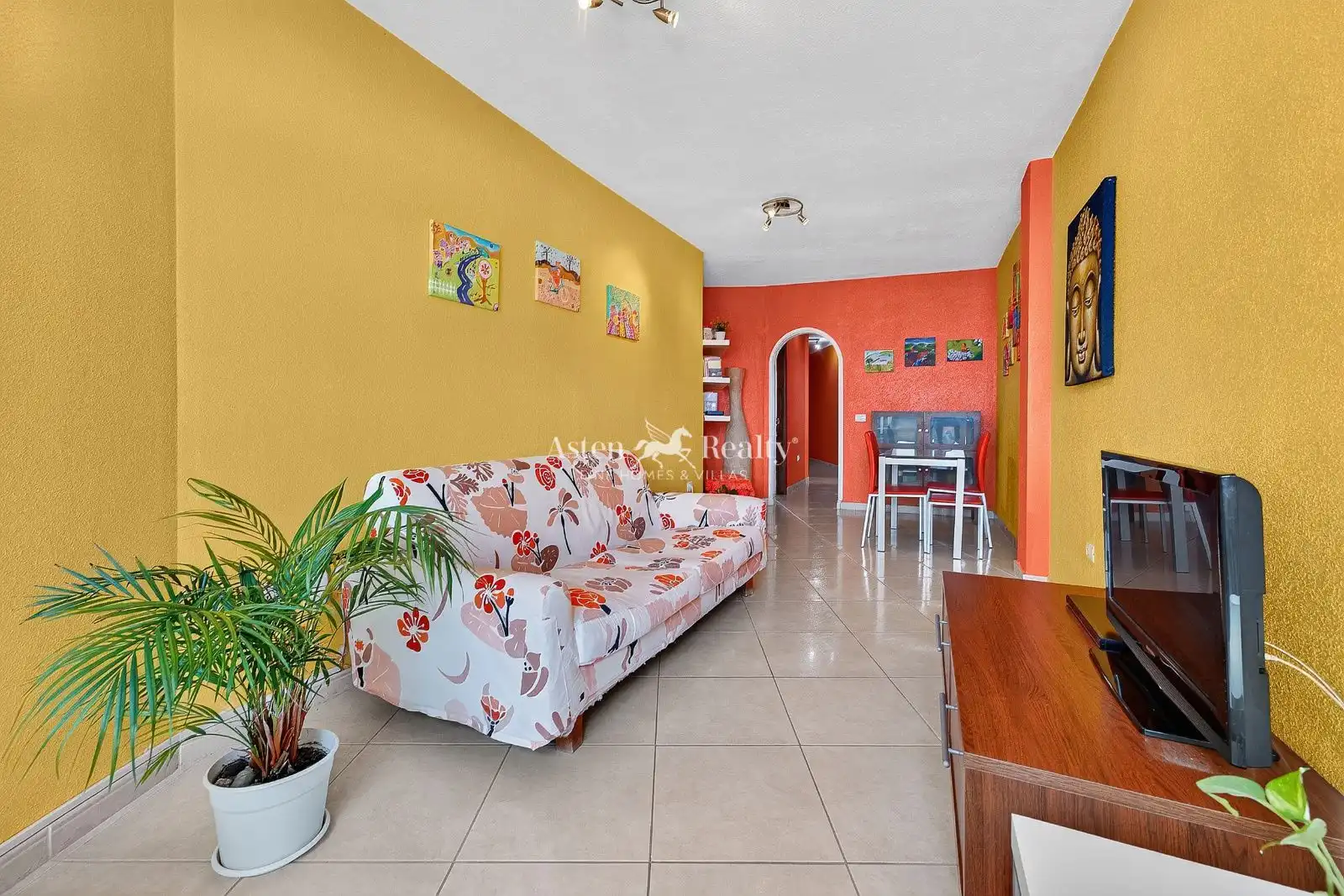 Living room of Flat for sale in Arona  with Terrace, Storage room and Furnished