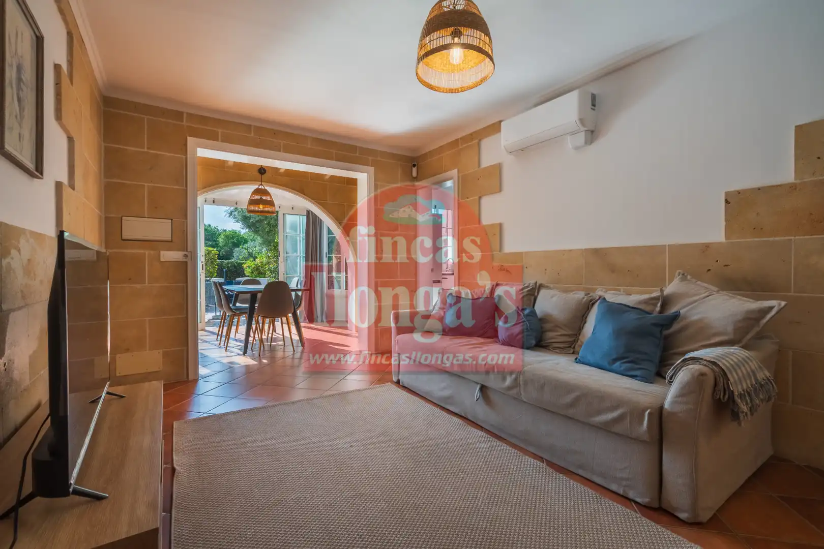 Sala d'estar de Casa adosada en venda en Ciutadella de Menorca