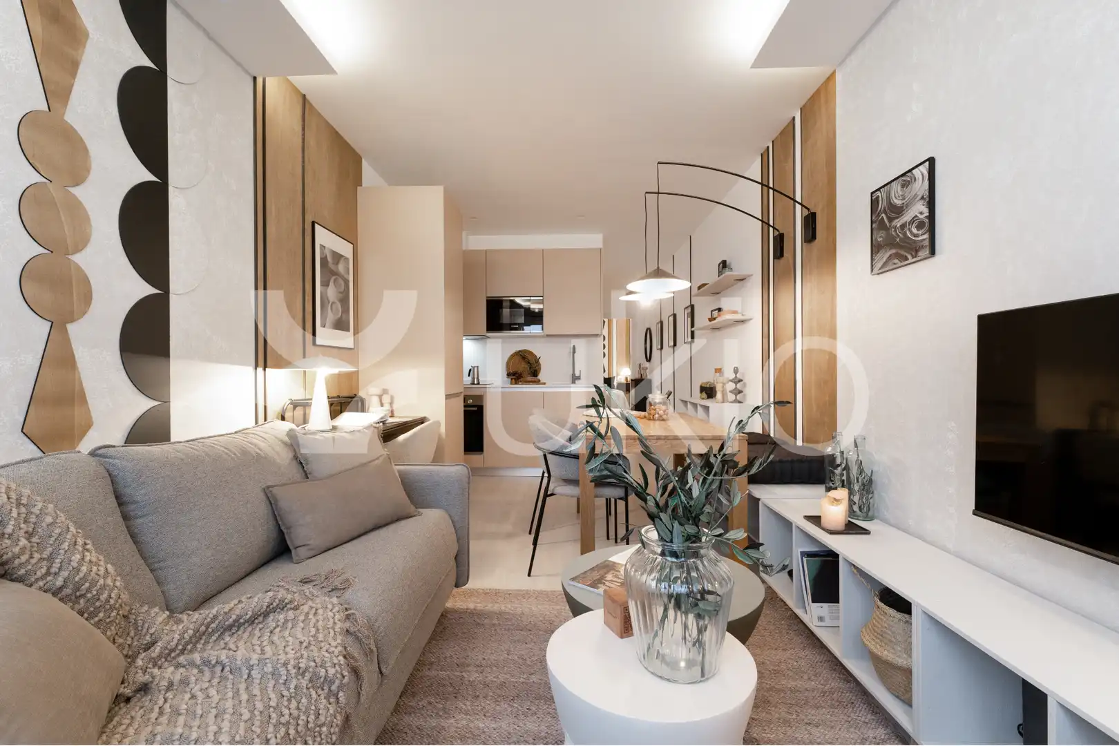 Sala de estar de Apartamento de alquiler en Madrid con Aire acondicionado, Calefacción y Amueblado