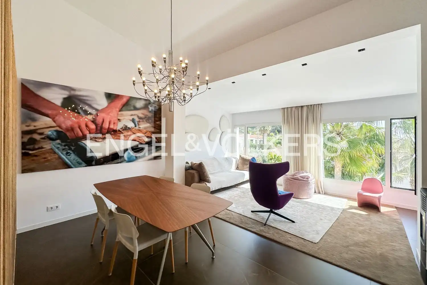 Sala de estar de Casa o chalet de alquiler en Jávea / Xàbia con Aire acondicionado, Calefacción y Jardín privado
