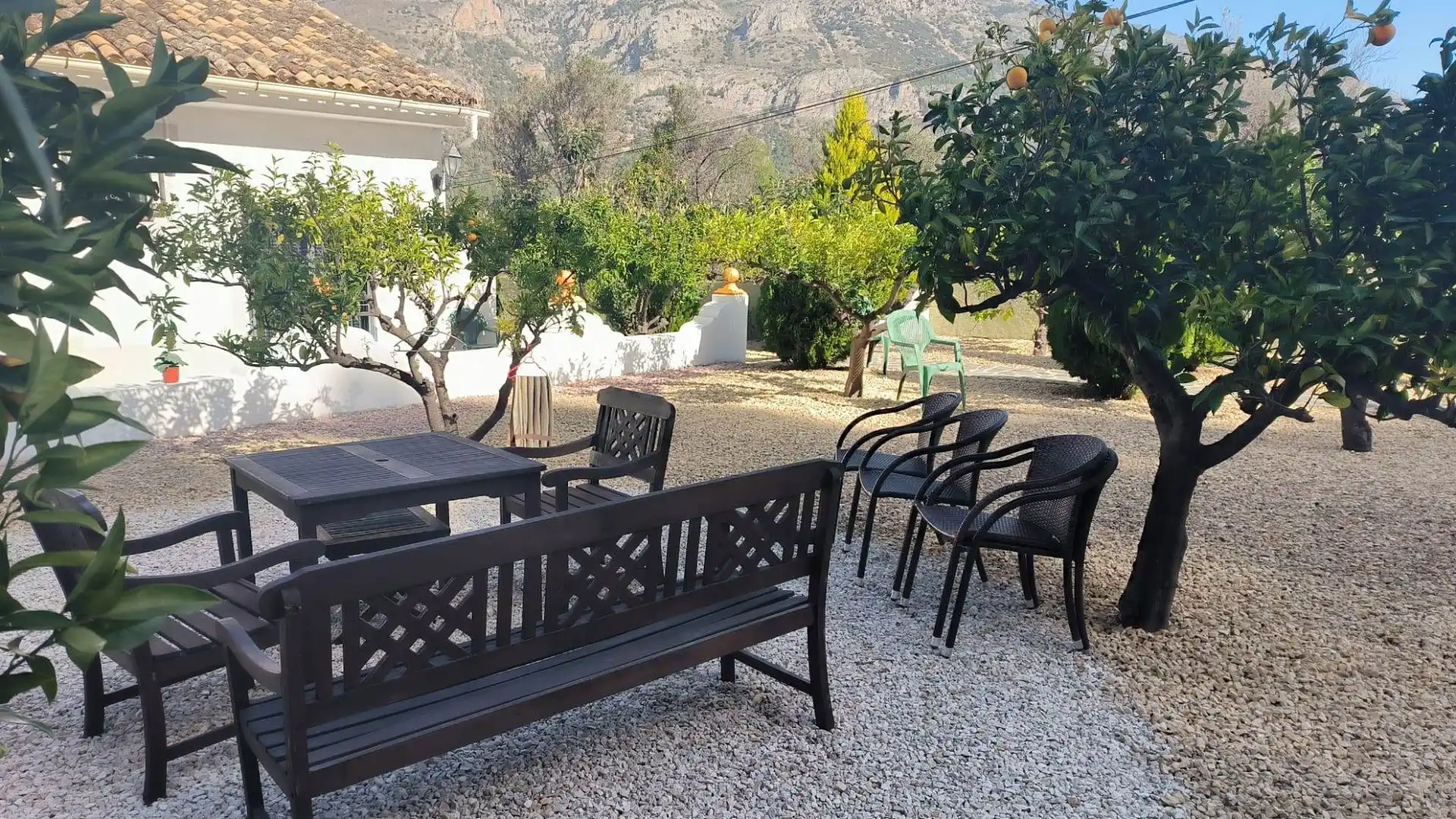 Garden of Houses for sale in El Castell de Guadalest  with Air Conditioner, Heating and Terrace