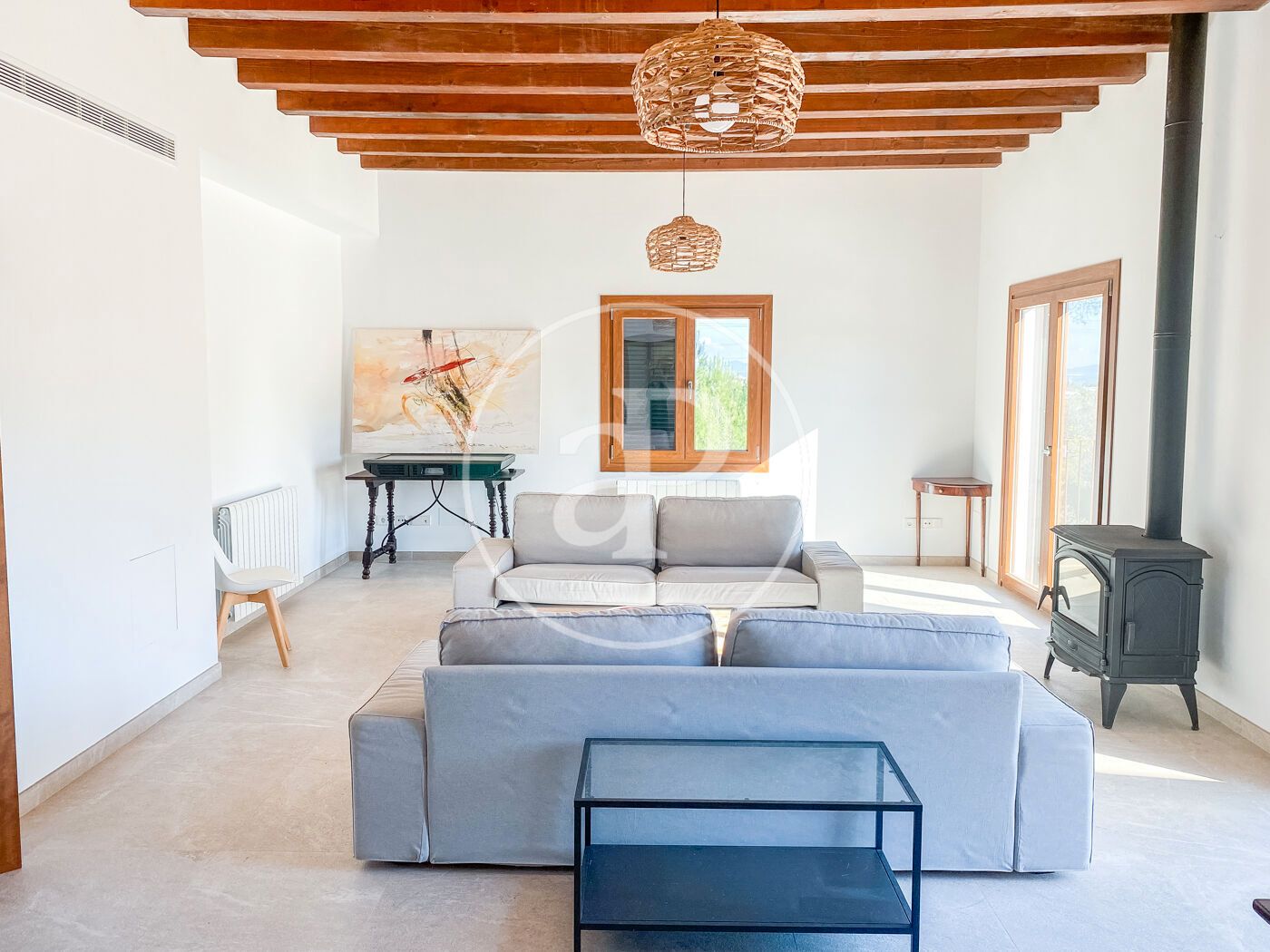 Sala de estar de Casa o chalet de alquiler en  Palma de Mallorca con Aire acondicionado, Calefacción y Jardín privado