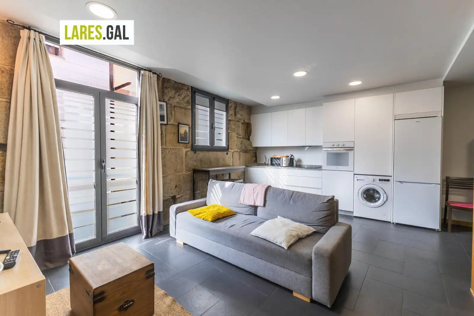 Sala de estar de Casa o chalet en venta en Cangas  con Calefacción, Amueblado y Horno