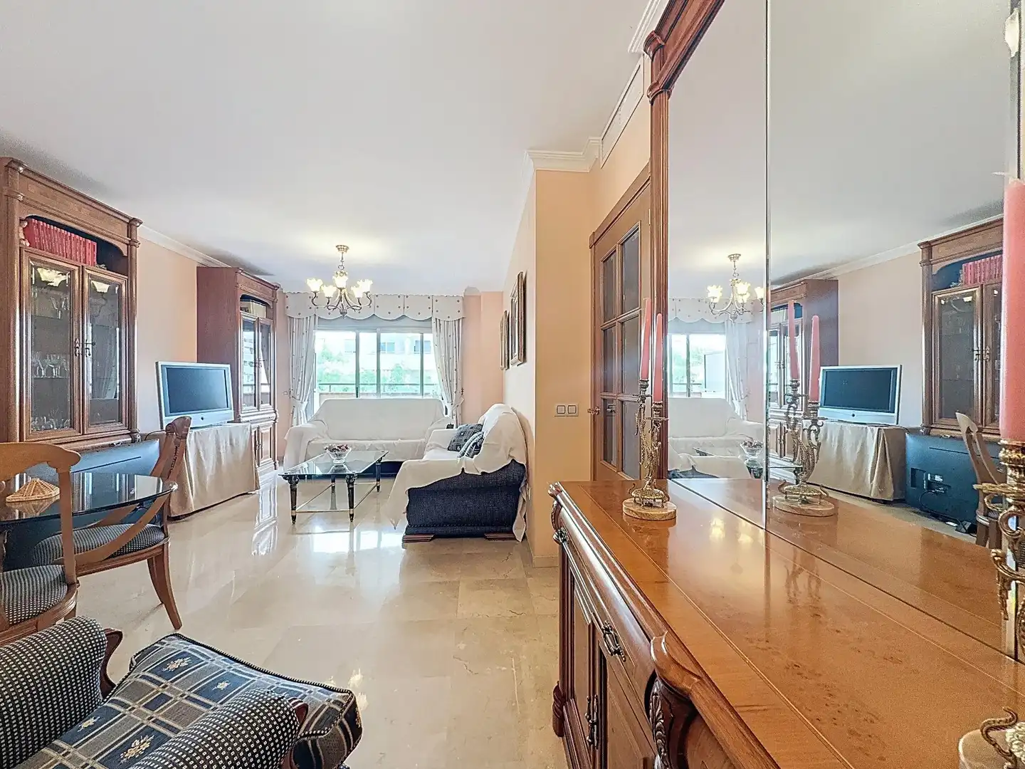 Living room of Flat for rent in Málaga  with Furnished and Community pool