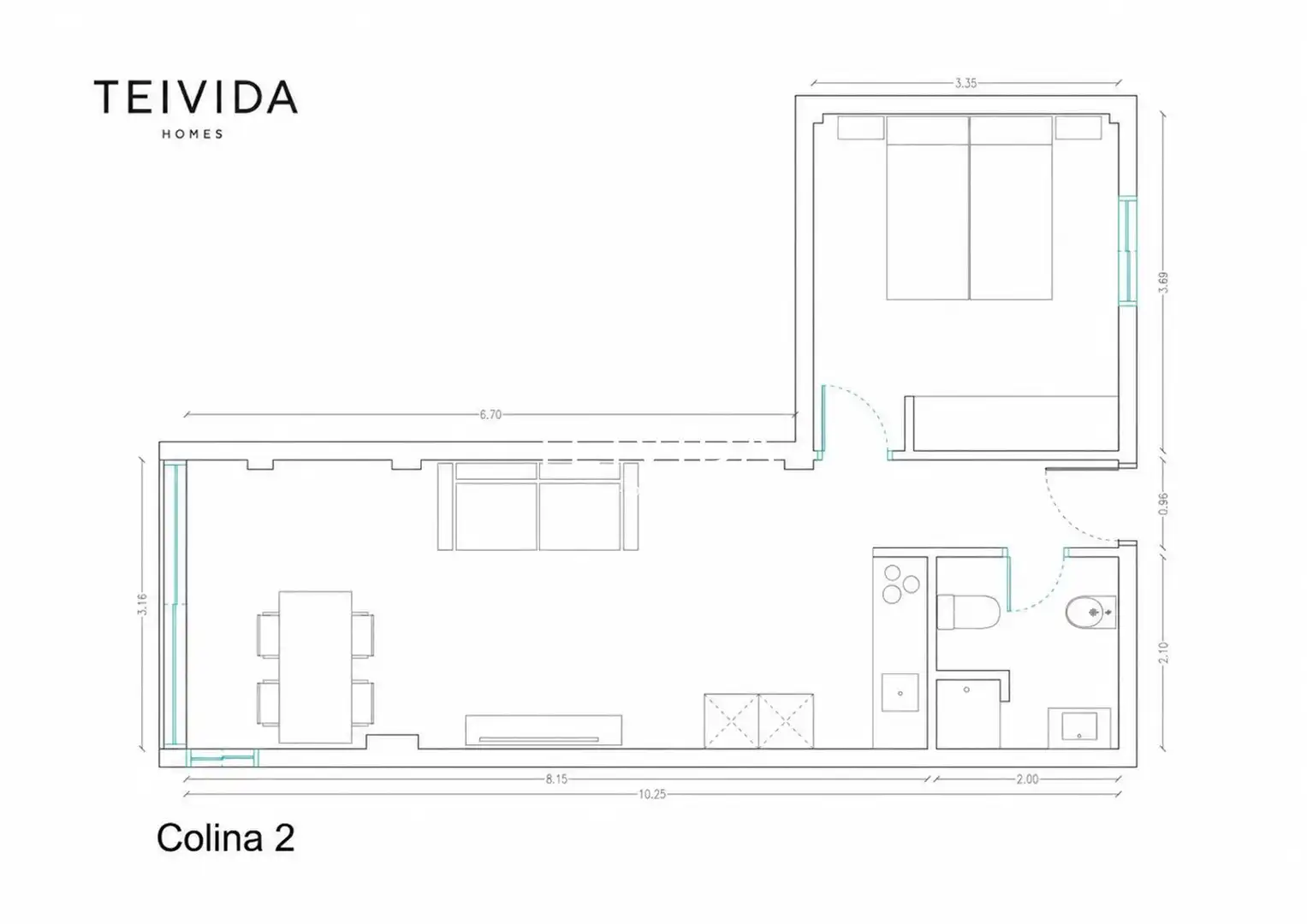 Wohnung zur Miete in Arona mit Terrasse, Schwimmbad und Möbliert