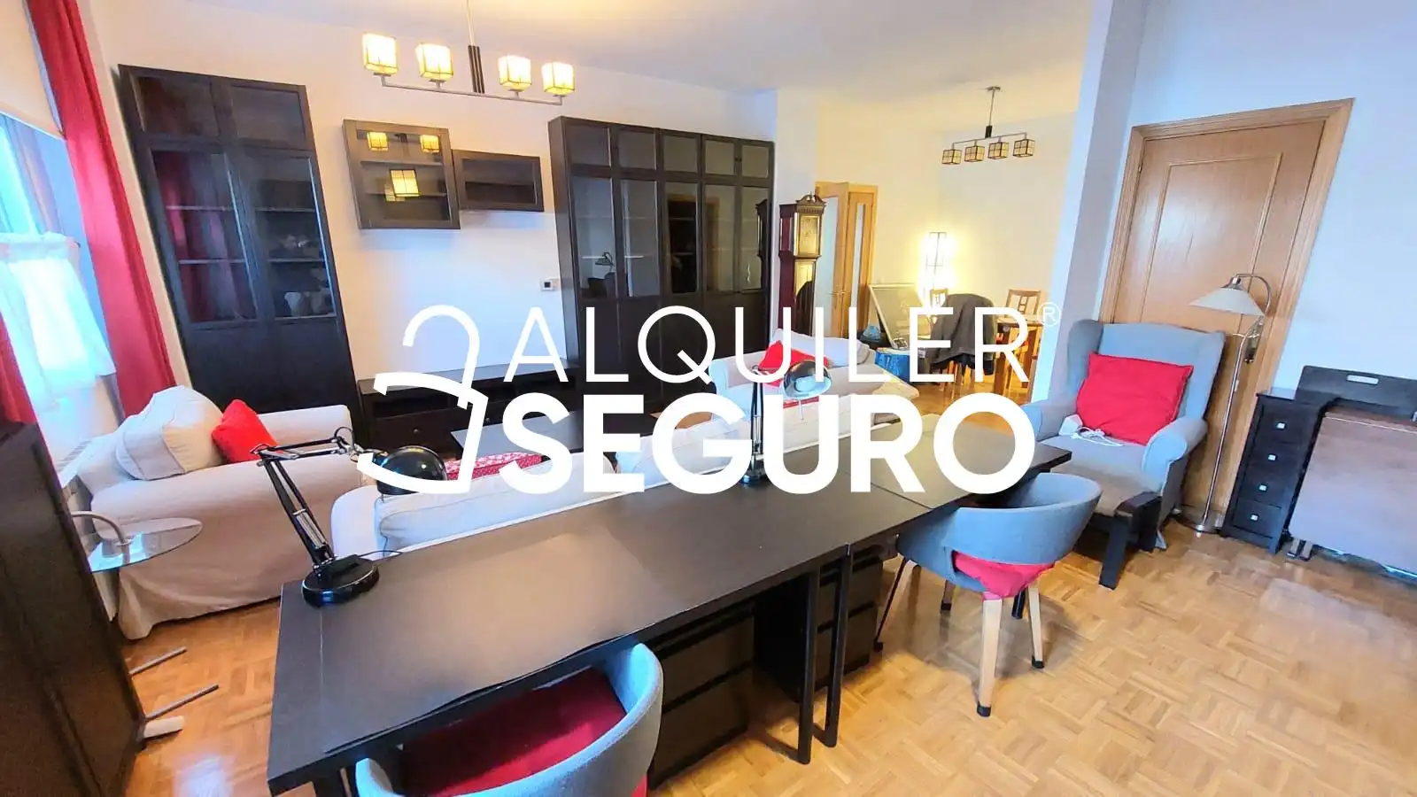 Living room of Flat for rent in Madrid  with Air Conditioner, Heating and Furnished