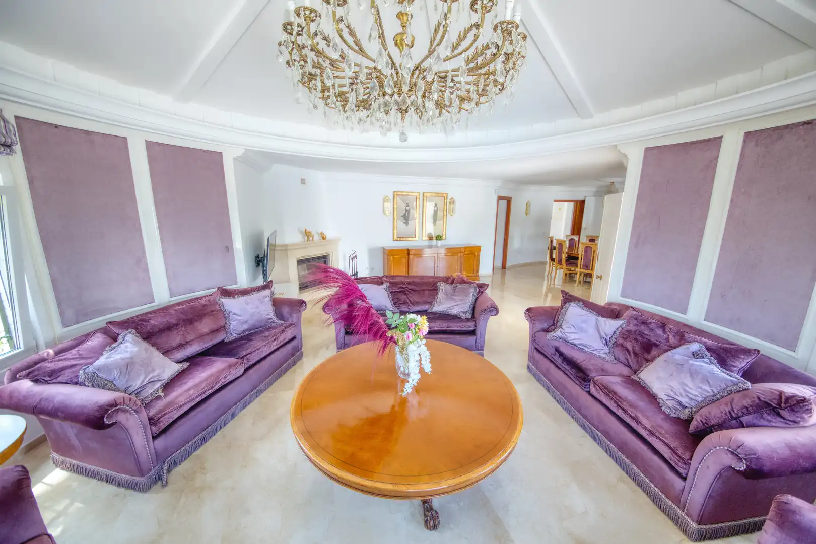 Living room of Houses for sale in Benalmádena  with Air Conditioner, Private garden and Parquet flooring