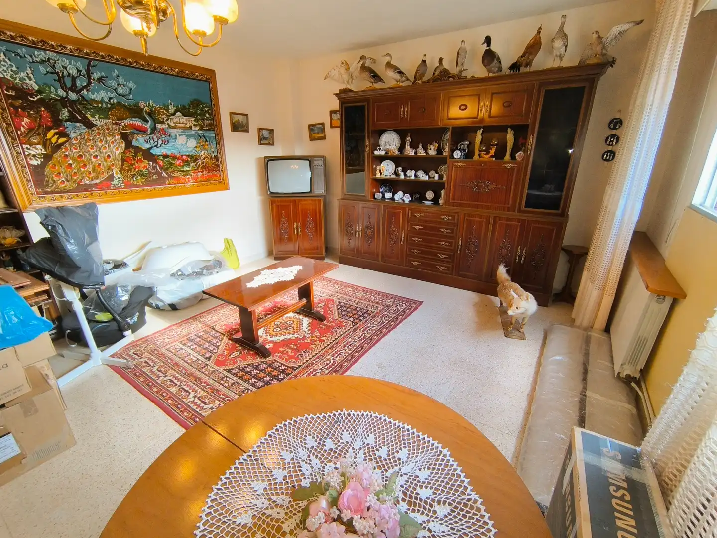 Sala de estar de Piso en venta en Baltanás con Calefacción, Trastero y Amueblado