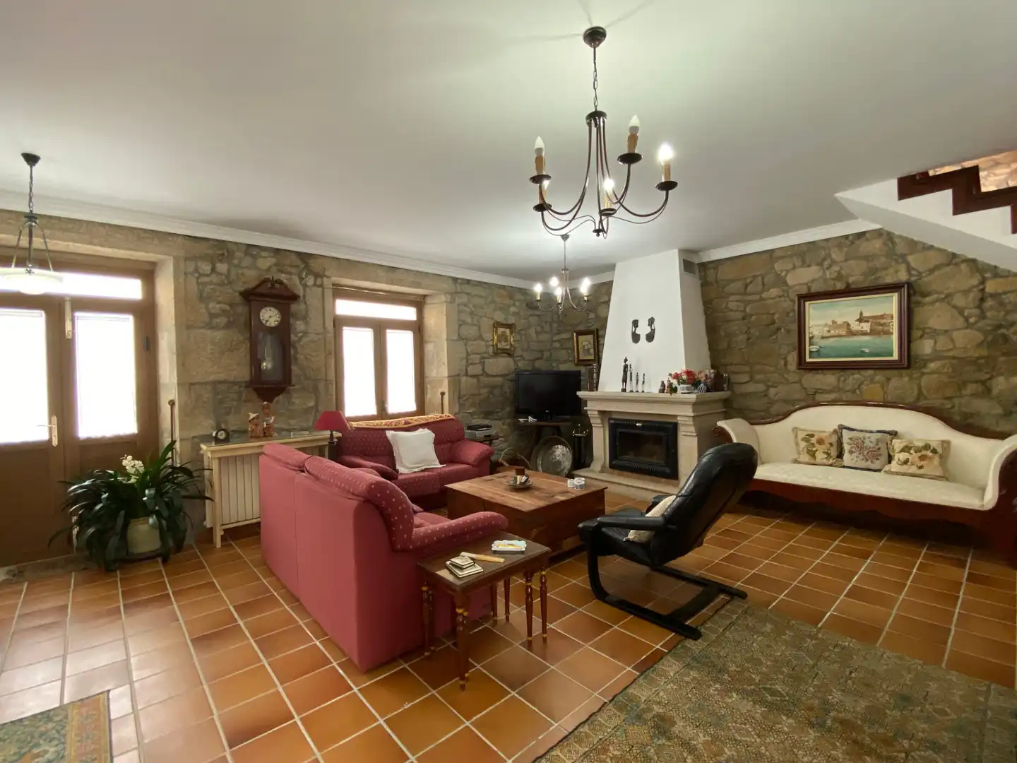 Living room of Houses for sale in A Estrada   with Heating, Private garden and Terrace