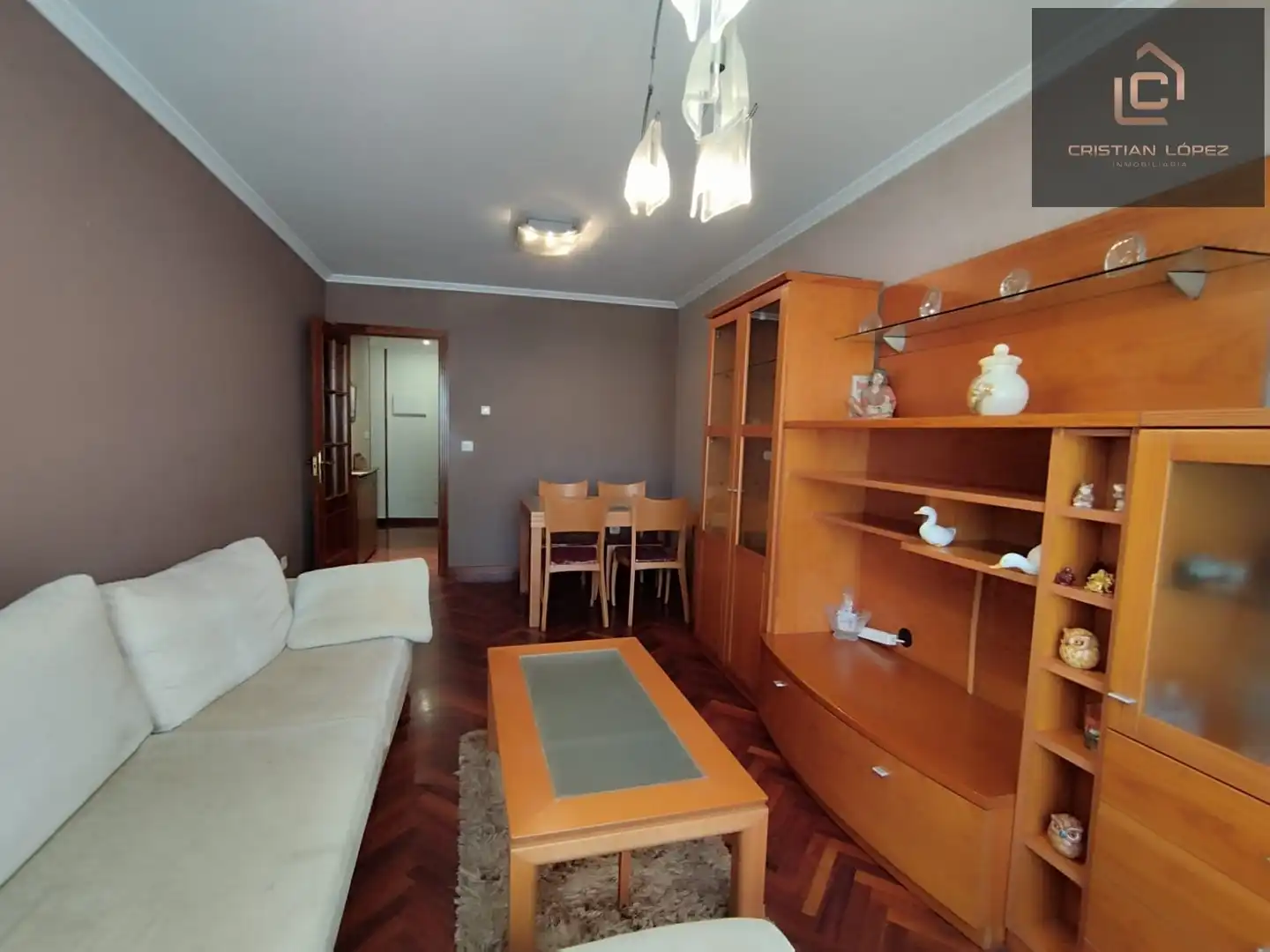 Sala de estar de Piso en venta en A Coruña Capital  con Calefacción, Jardín privado y Parquet