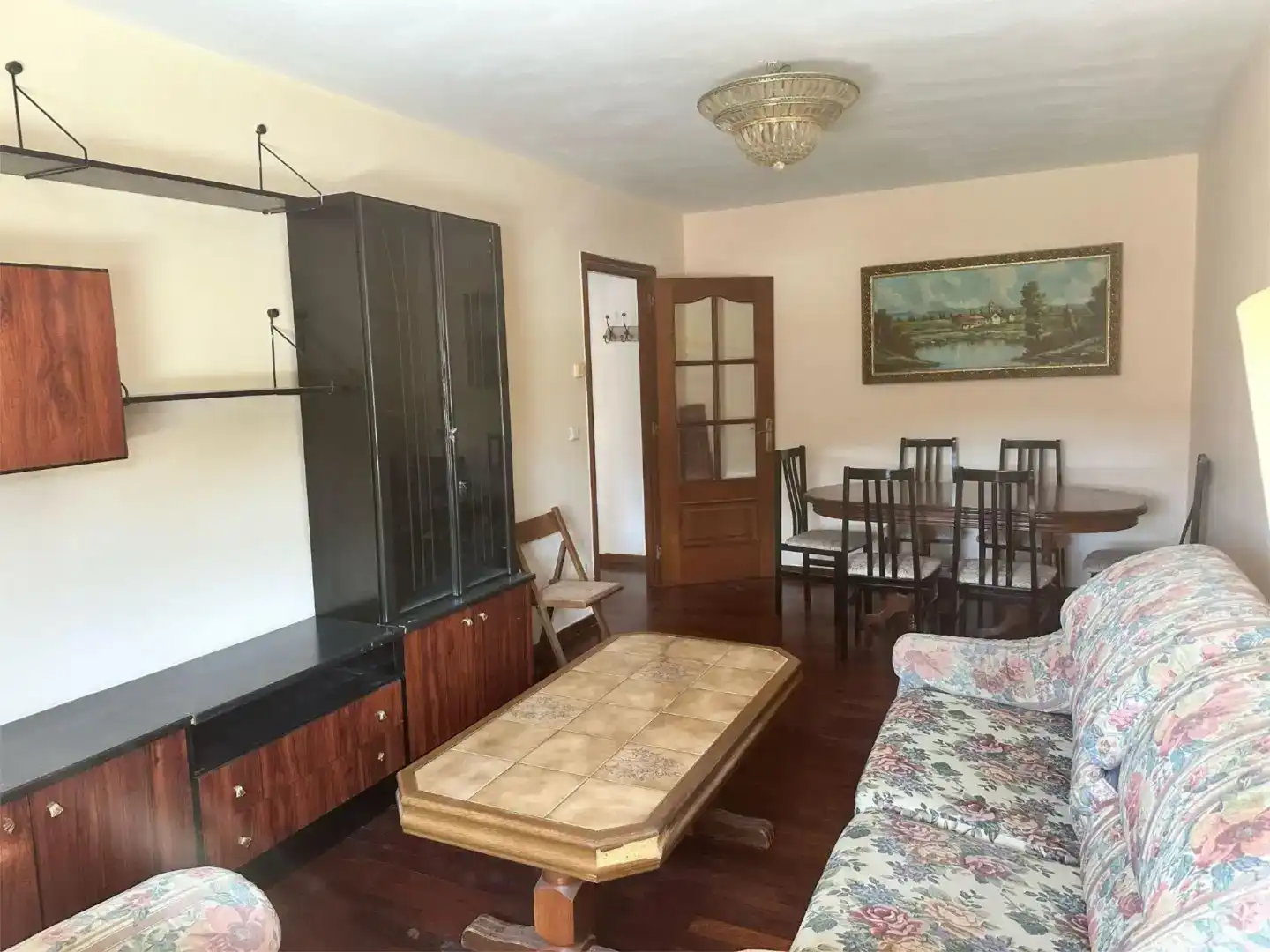 Dining room of Flat for sale in Ponte Caldelas  with Parquet flooring, Storage room and Furnished