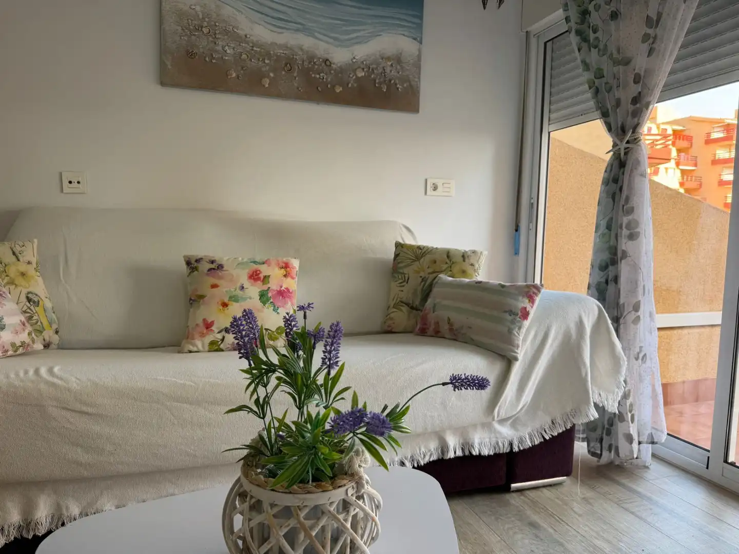 Sala d'estar de Estudi de lloguer en La Manga del Mar Menor amb Aire condicionat, Calefacció i Terrassa