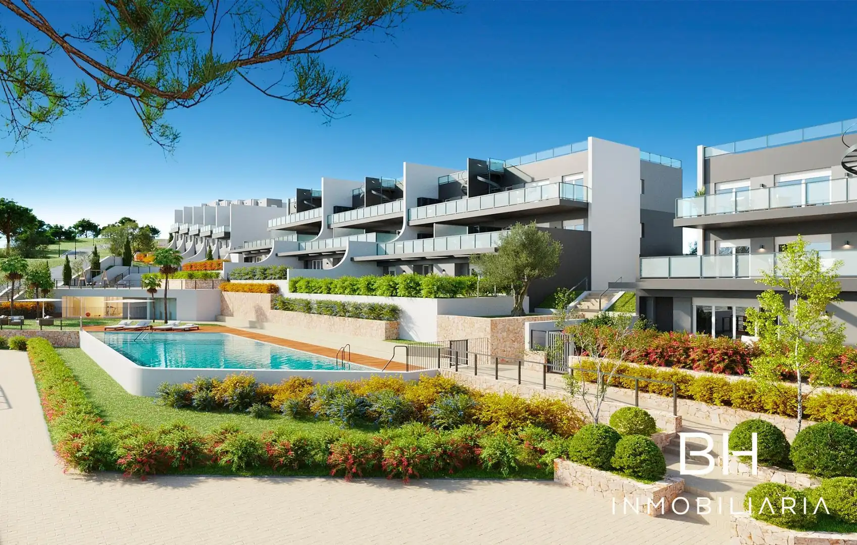 Exterior view of Flat for sale in Finestrat  with Air Conditioner, Heating and Terrace
