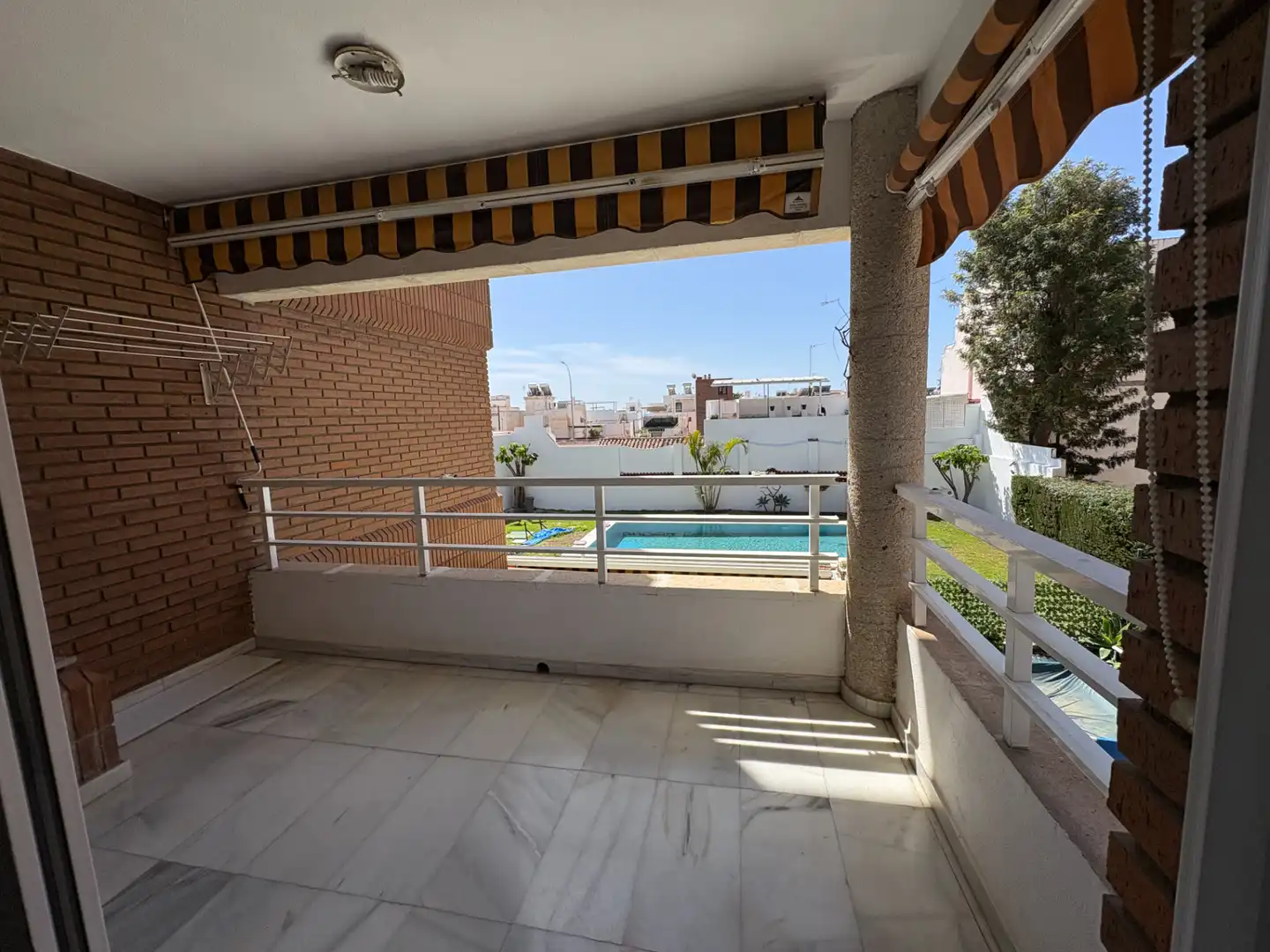 Terrasse von Wohnung zur Miete in Málaga mit Gemeinschaftspool