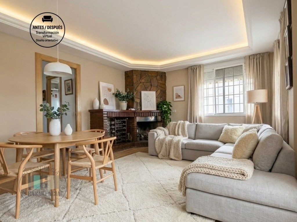 Sala de estar de Casa o chalet en venta en Almazora / Almassora con Aire acondicionado