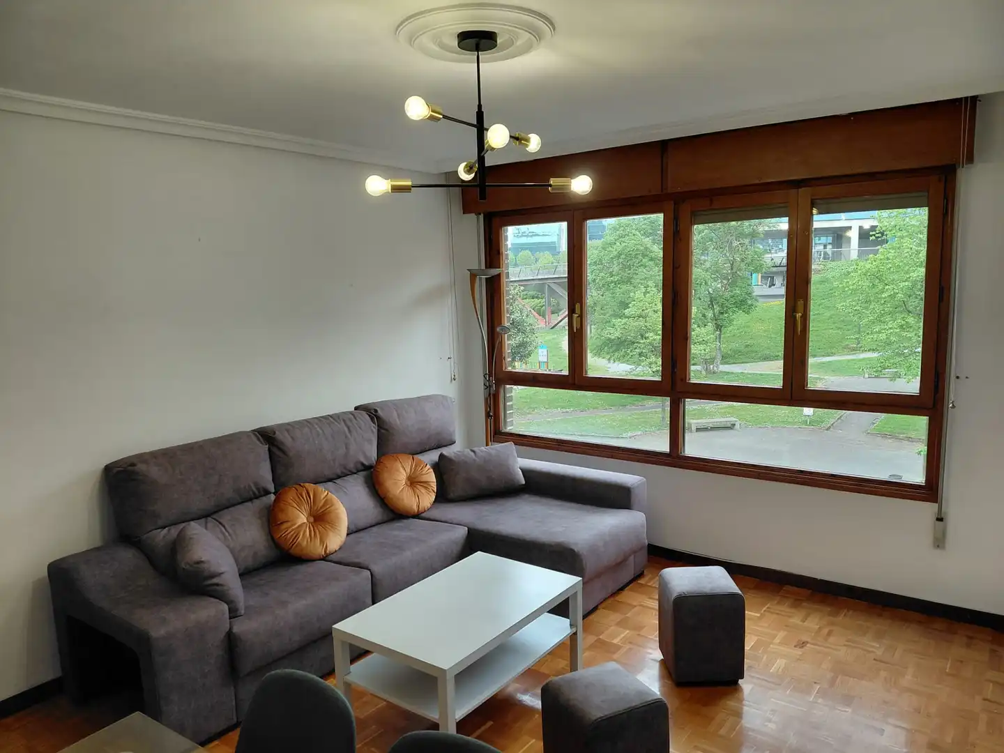 Sala de estar de Piso de alquiler en Oviedo  con Calefacción, Parquet y Trastero