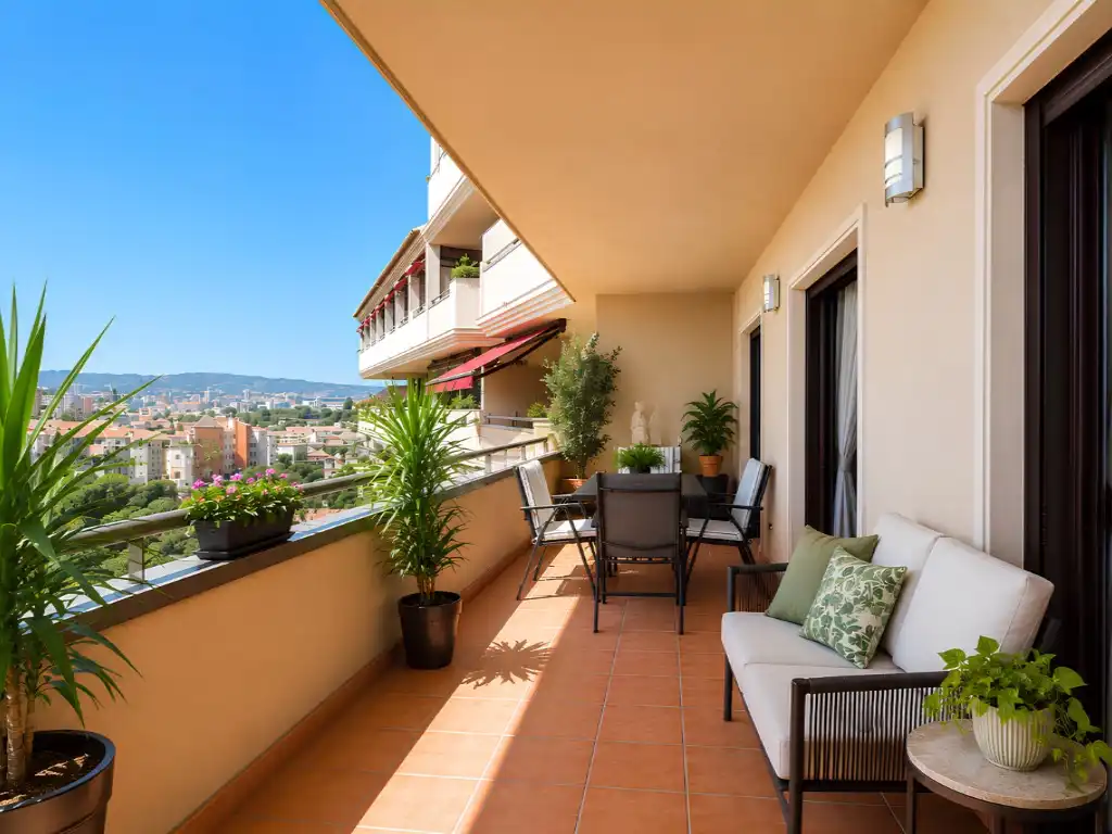 Terrace of Flat for sale in Fuengirola  with Air Conditioner, Private garden and Terrace