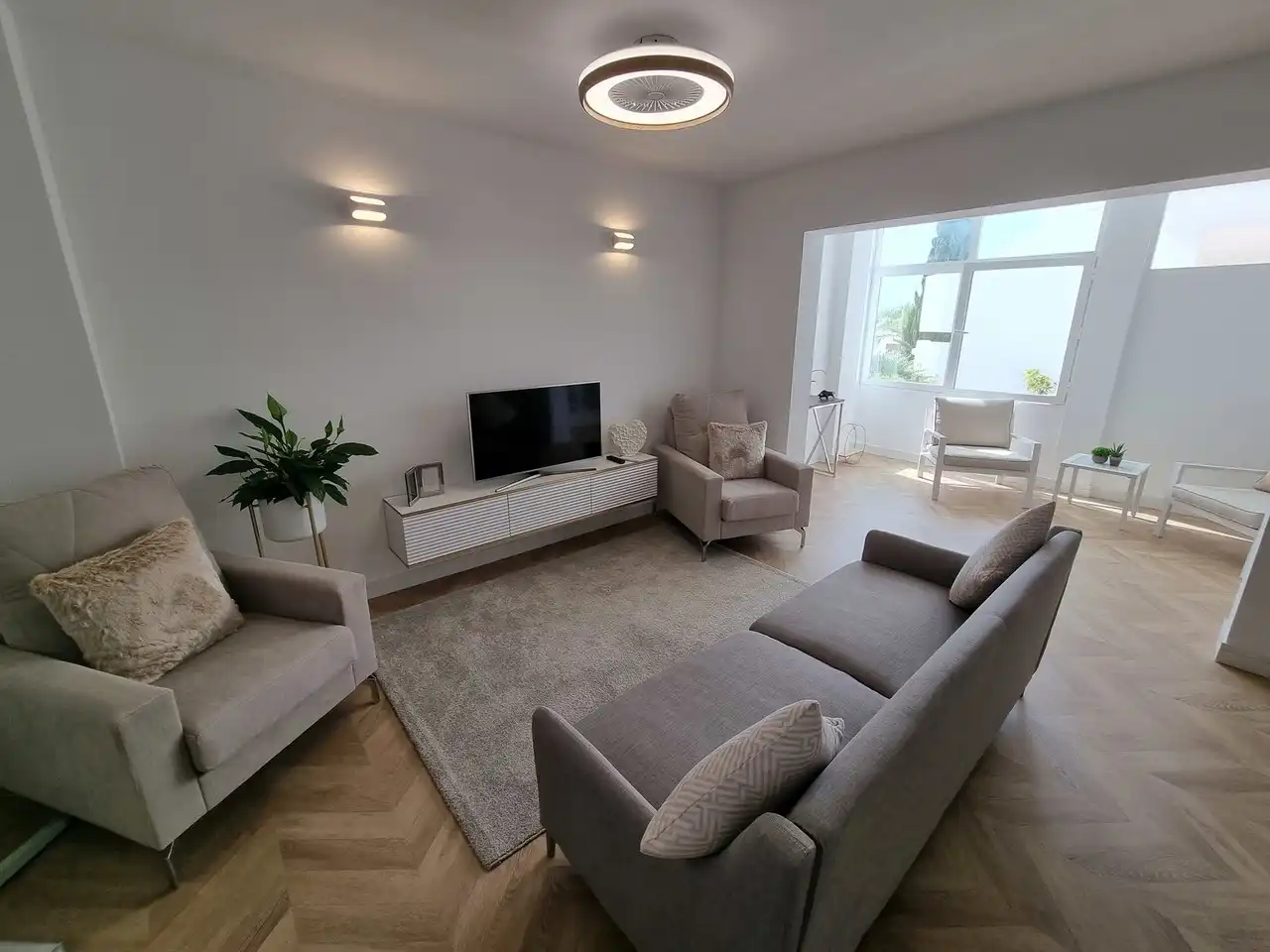 Living room of Apartments for sale in Mojácar  with Air Conditioner, Swimming Pool and Furnished