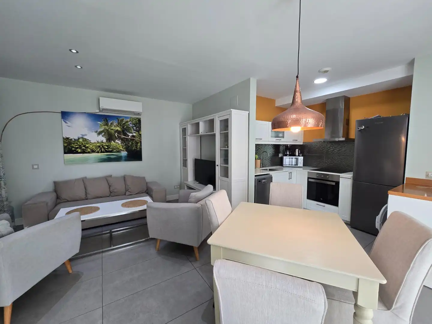 Living room of Apartments for rent in Mogán  with Air Conditioner, Terrace and Furnished