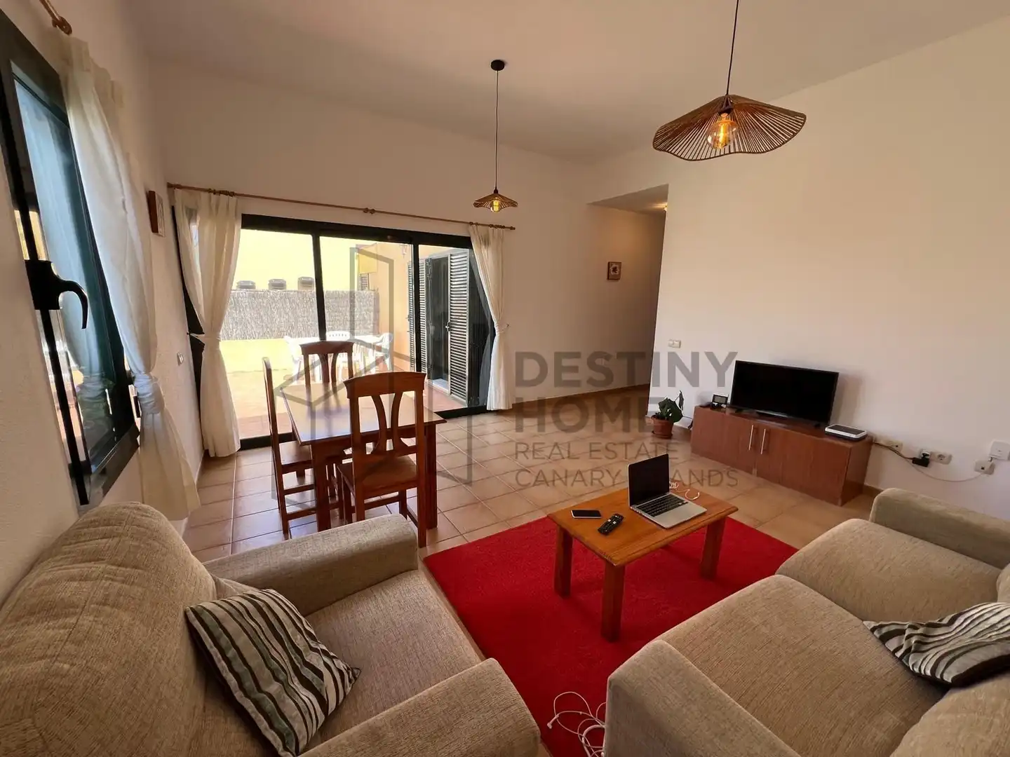 Sala de estar de Casa o chalet en venta en La Oliva con Jardín privado, Terraza y Trastero