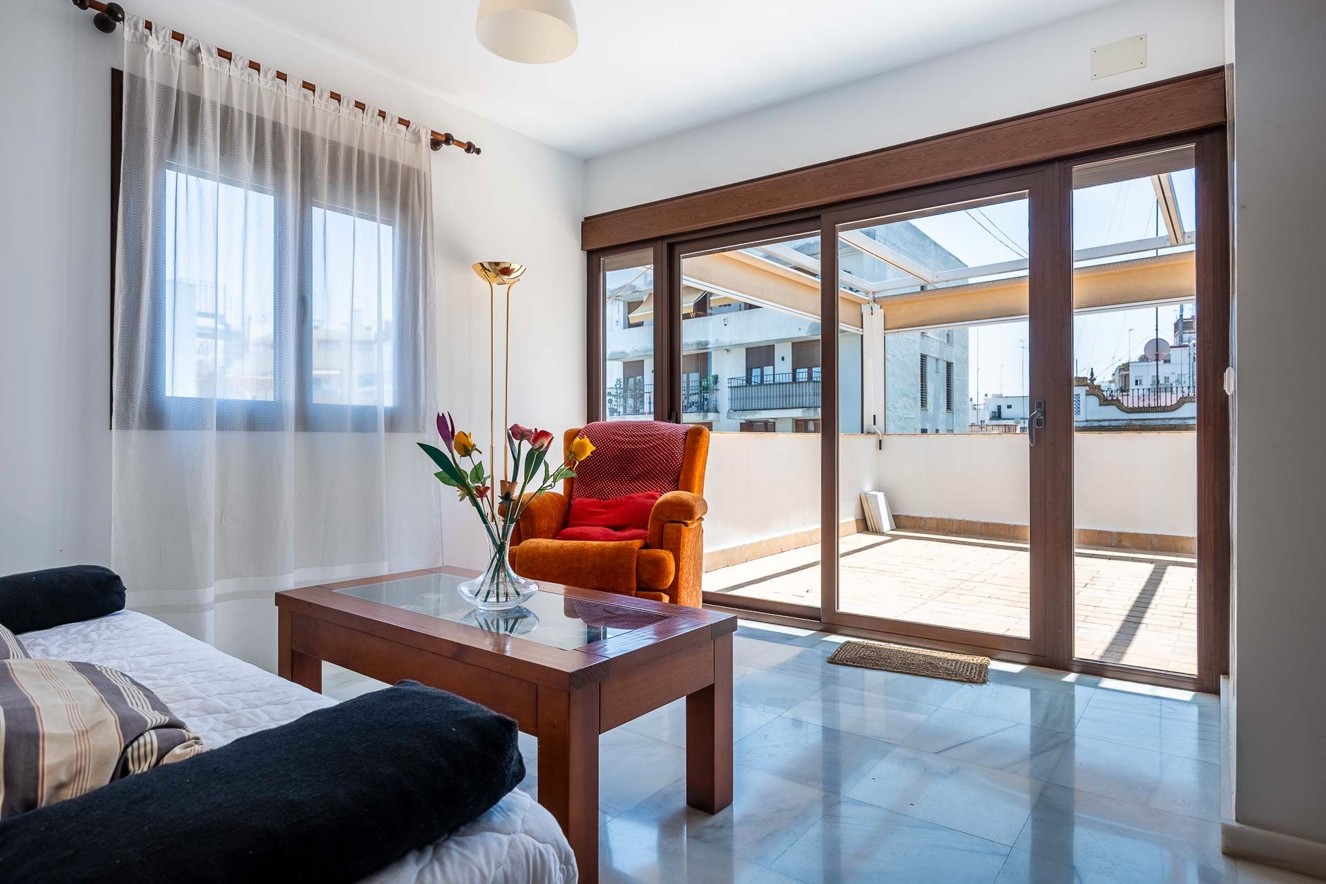 Bedroom of Flat for sale in  Sevilla Capital  with Terrace