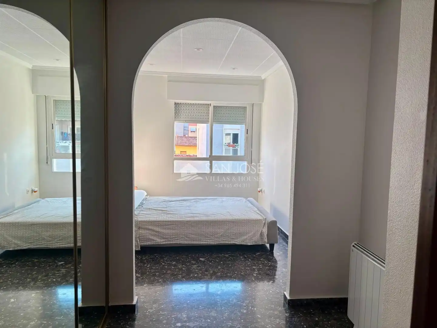 Schlafzimmer von Wohnung zur Miete in Aspe mit Klimaanlage, Möbliert und Balkon