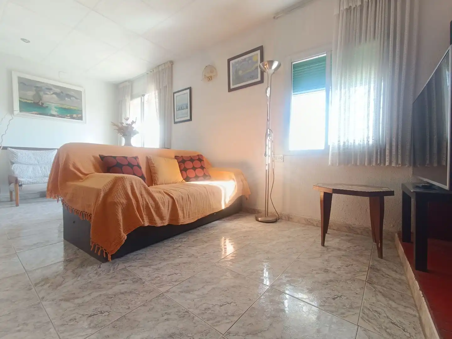 Wohnzimmer von Wohnung zum Verkauf in Montgat mit Terrasse